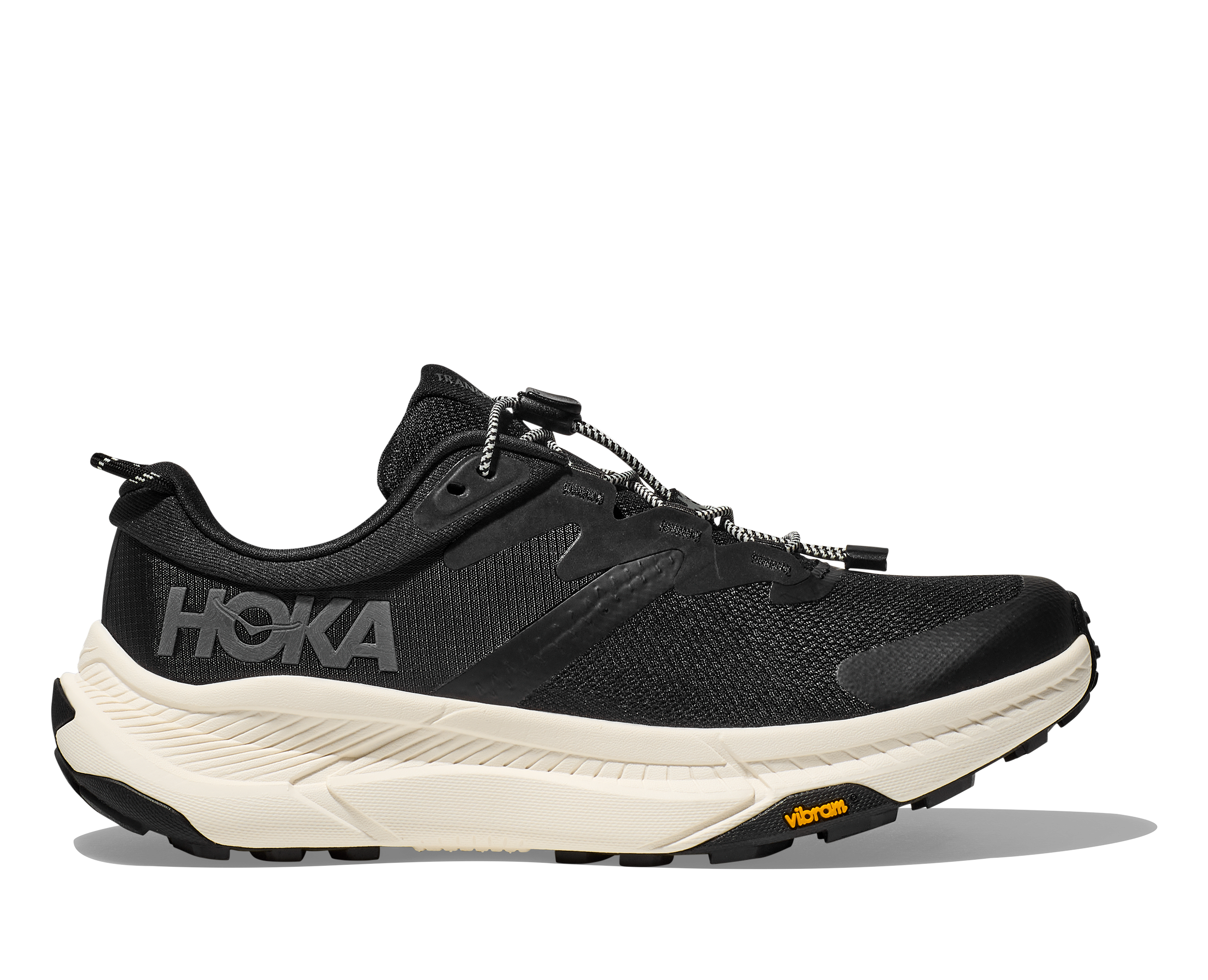 HOKA MEN'S TRANSPORT - WIDE 2E - BKLB BLACK/ALABLASTER - SIZE 12.5 