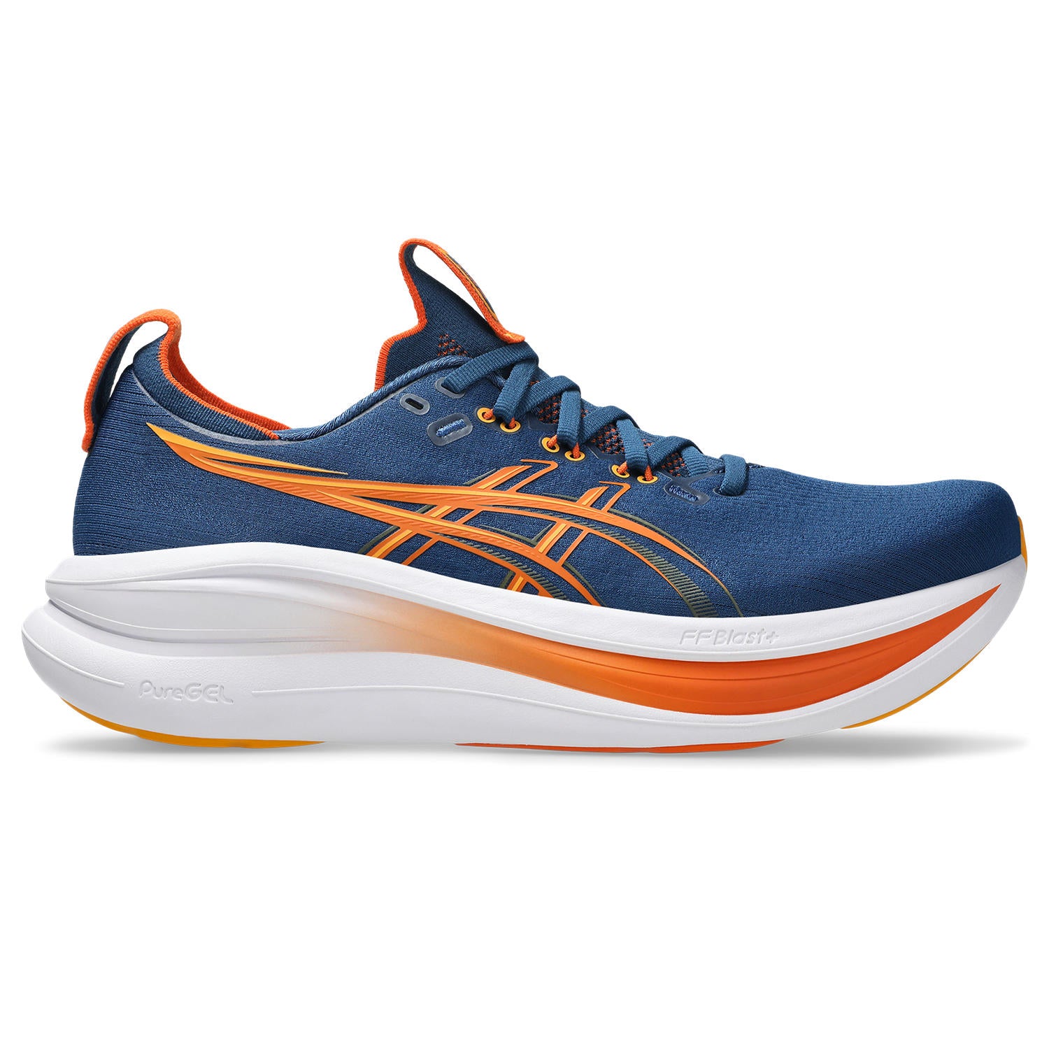 ASICS MEN'S NIMBUS 28 - WIDE 2E - TWILIGHT BLUE/ANZU - SIZE 10.5