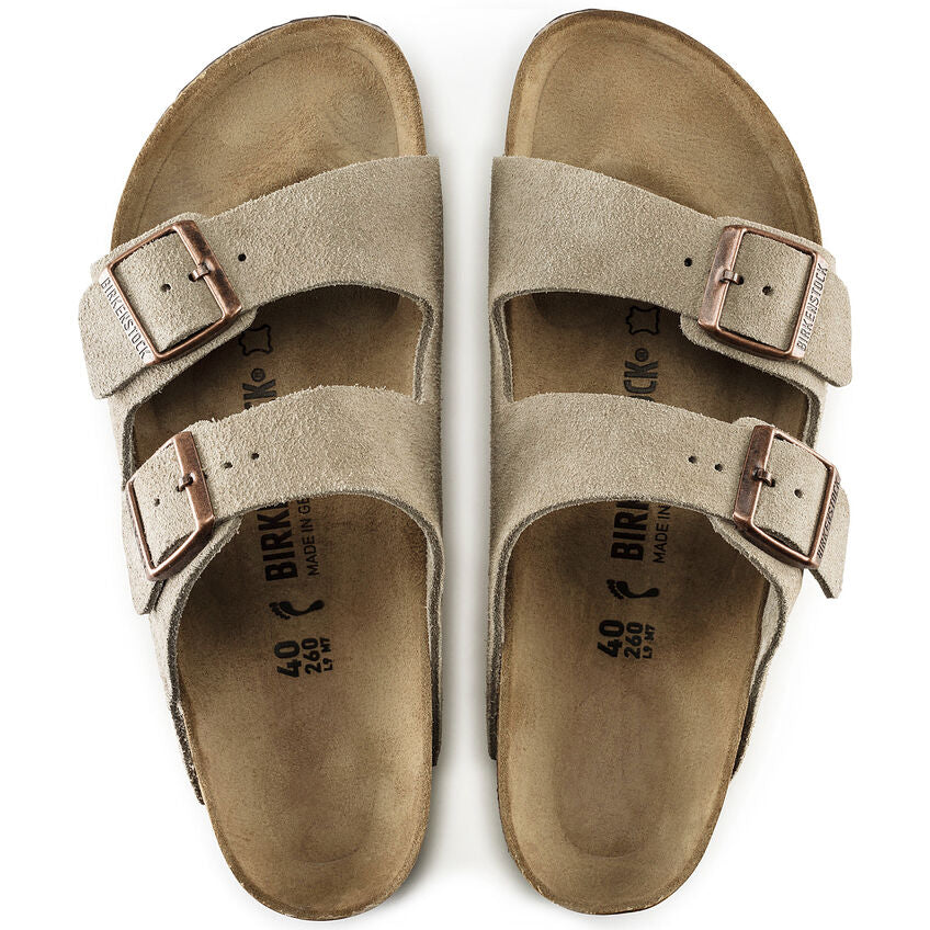 BIRKENSTOCK ARIZONA SUEDE - MEDIUM/NARROW - TAUPE 