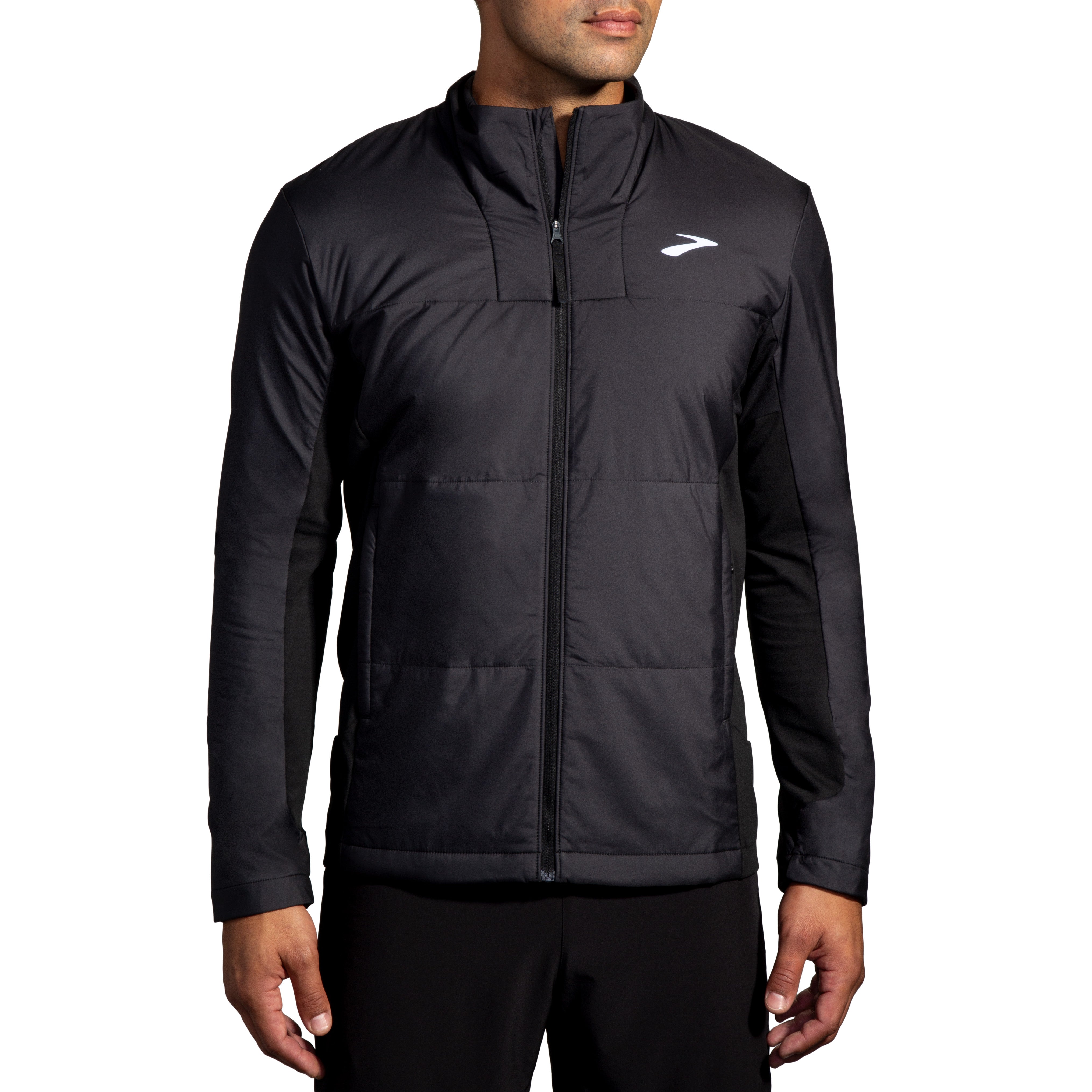 BROOKS MEN'S SHIELD HYBRID JACKET 3.0 - BLACK XS