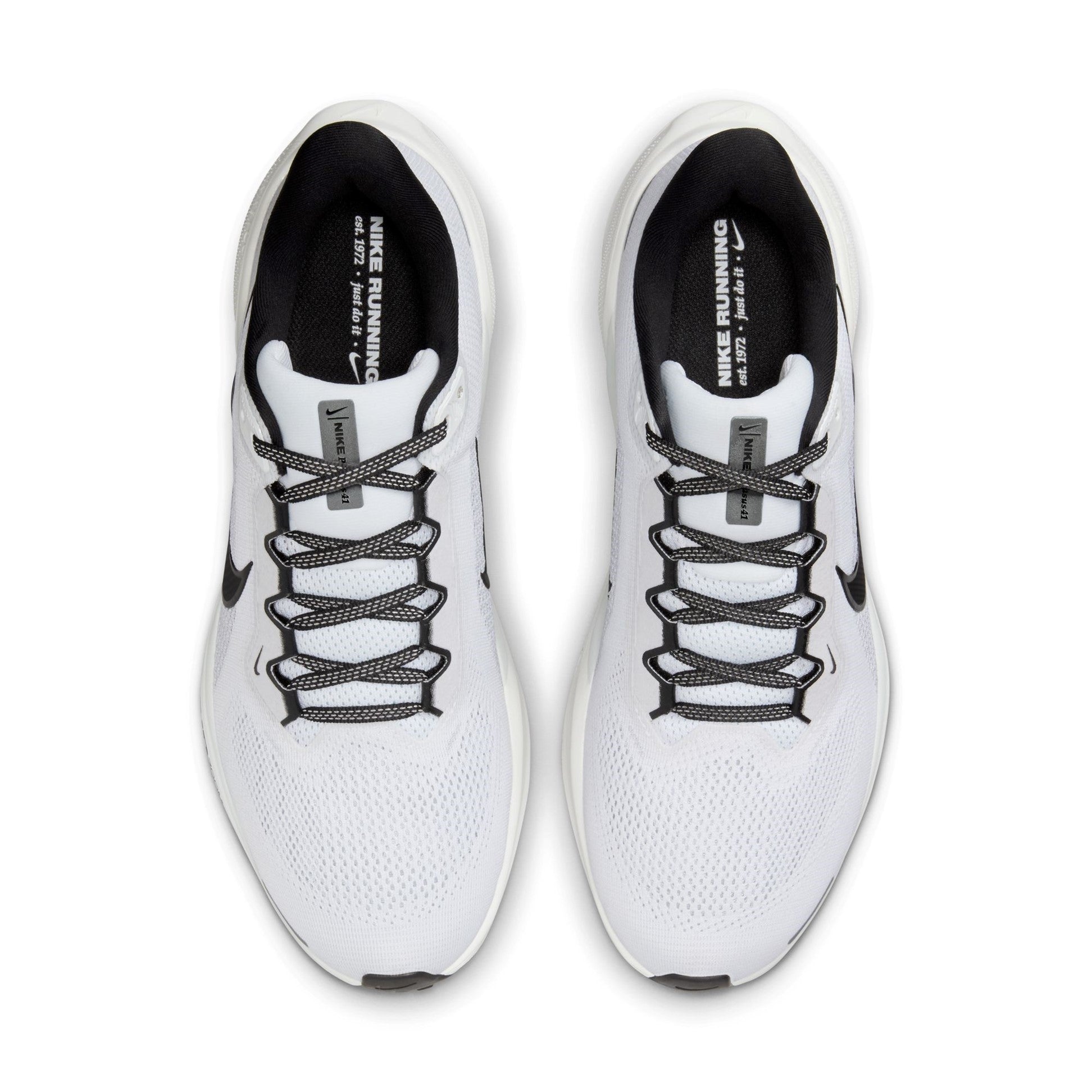 NIKE MEN'S PEGASUS 41 - D - 105 WHITE/BLACK/PURE PLATINUM 