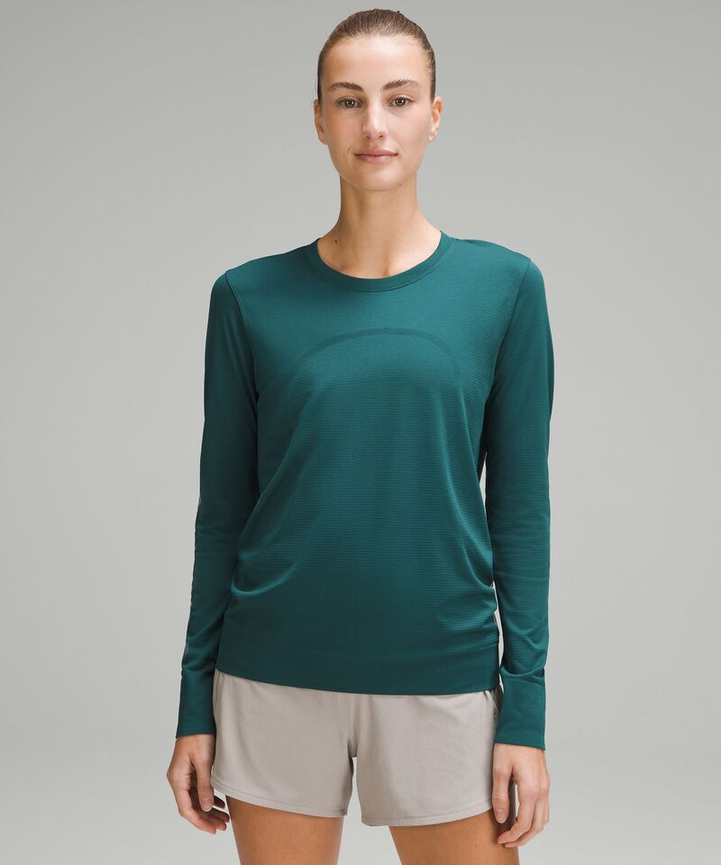 LULULEMON WOMEN'S SWIFTLY RELAXED LONG SLEEVE - STORM TEAL/STORM TEAL 2