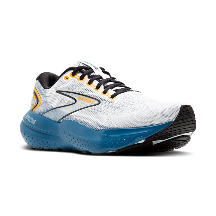 BROOKS MEN'S GLYCERIN 21 - D - 158 WHITE/SAPPHIRE/ORANGE 