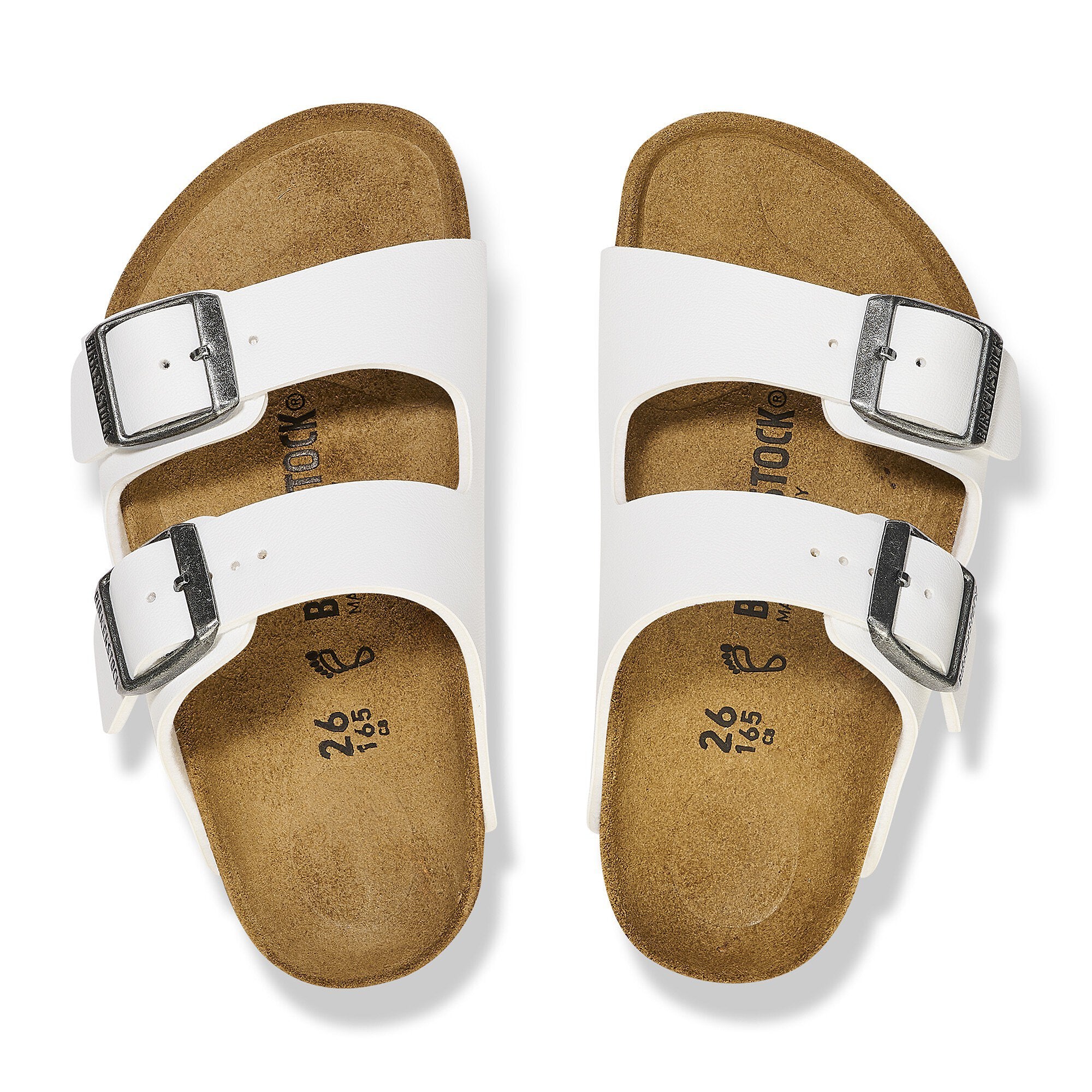 BIRKENSTOCK KID'S ARIZONA BIRKO-FLOR - WHITE 