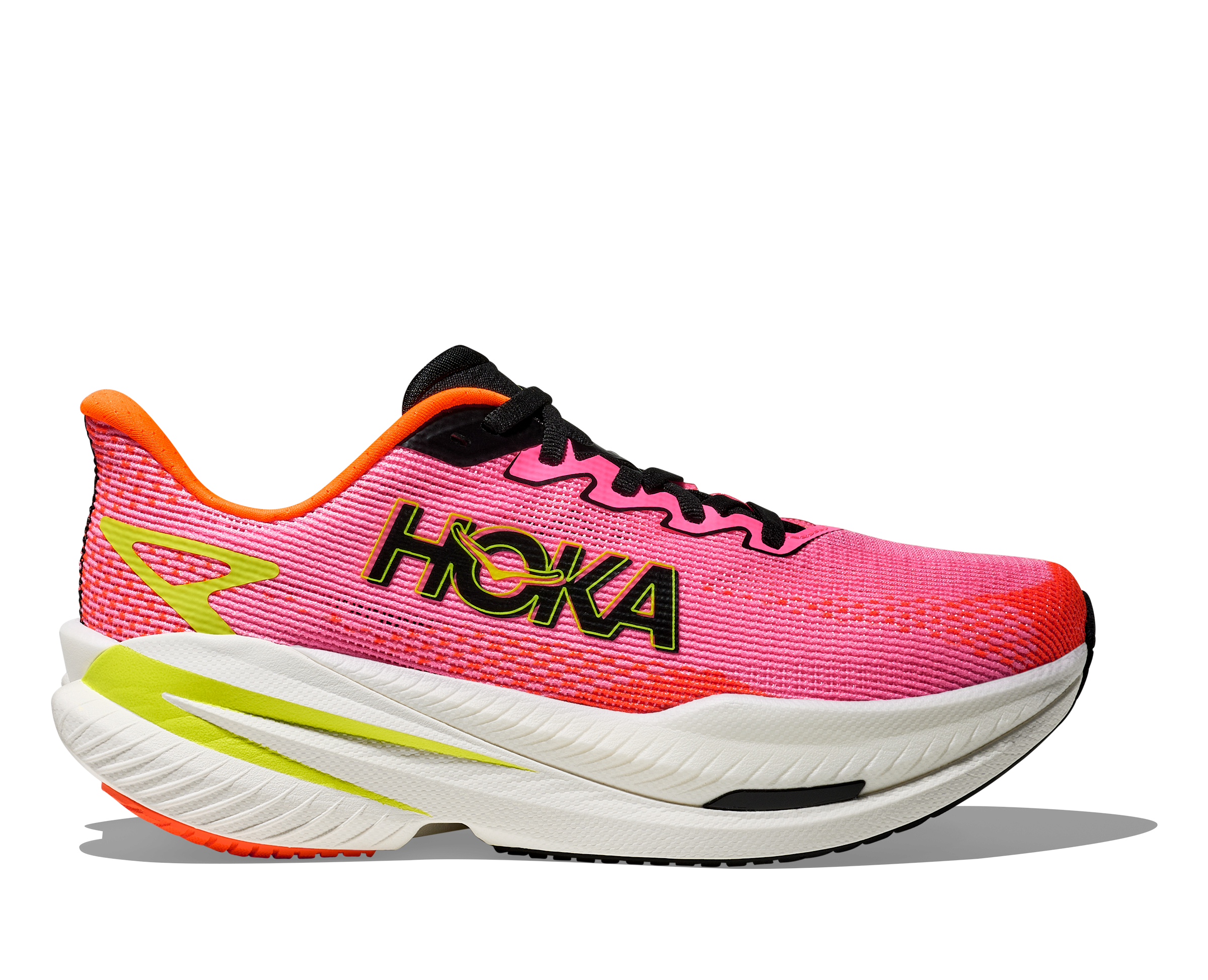 HOKA WOMEN'S MACH X 3 - B - NEON ROSE/NEON TANGERINE 5.0