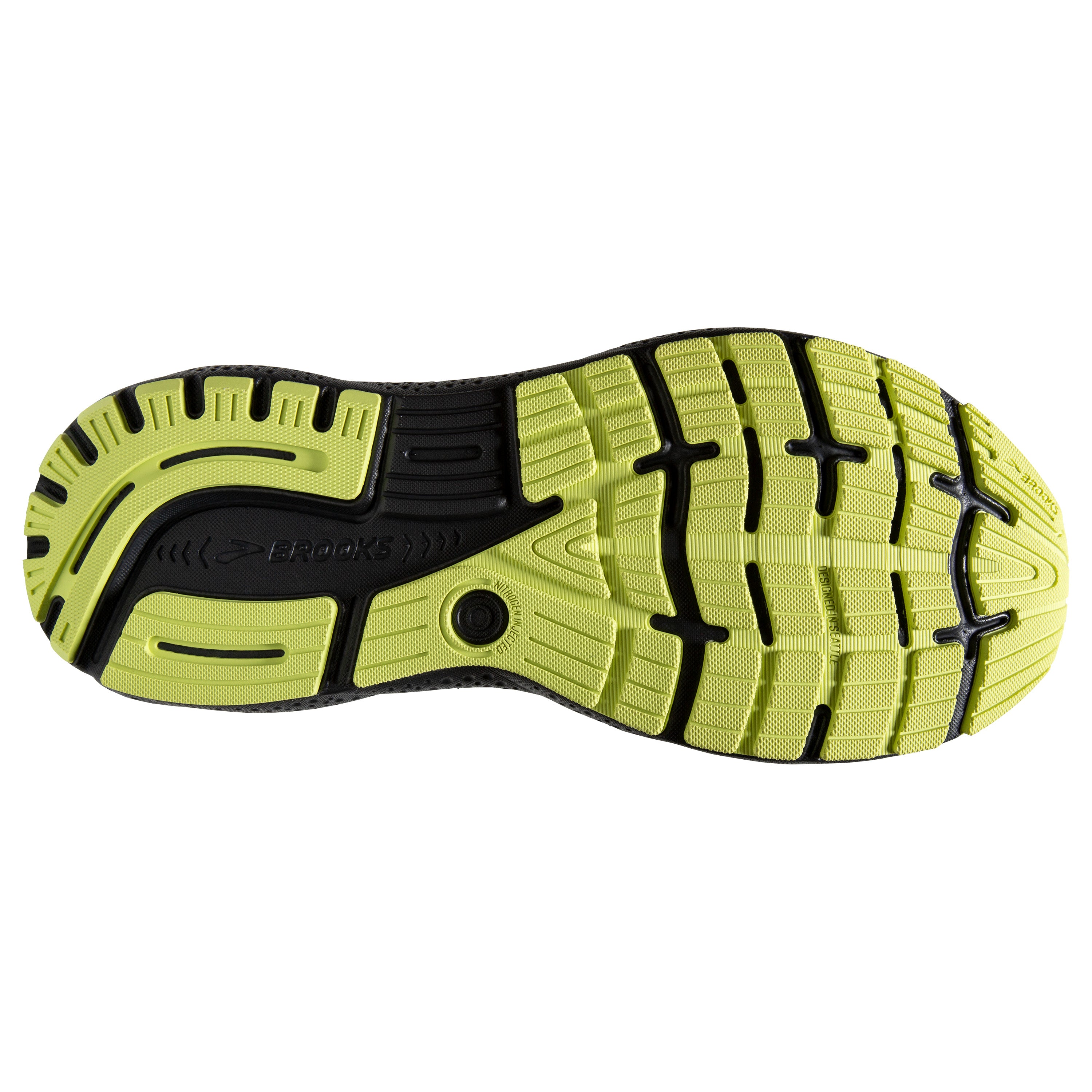 BROOKS MEN'S GHOST 16 - WIDE 4E - 040 PRIMER/GREY/LIME - 12.0 