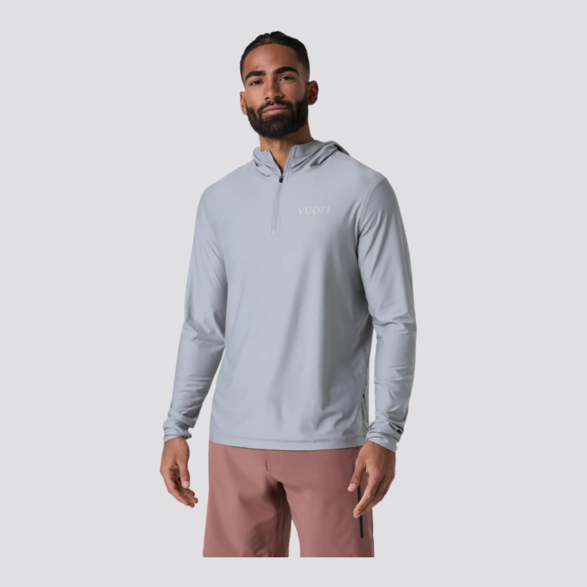 MEN'S ULUWATU UPF HOODIE - PLATINUM HEATHER | Performance Running MEN'S ULUWATU UPF HOODIE - PLATINUM HEATHER | Performance Running