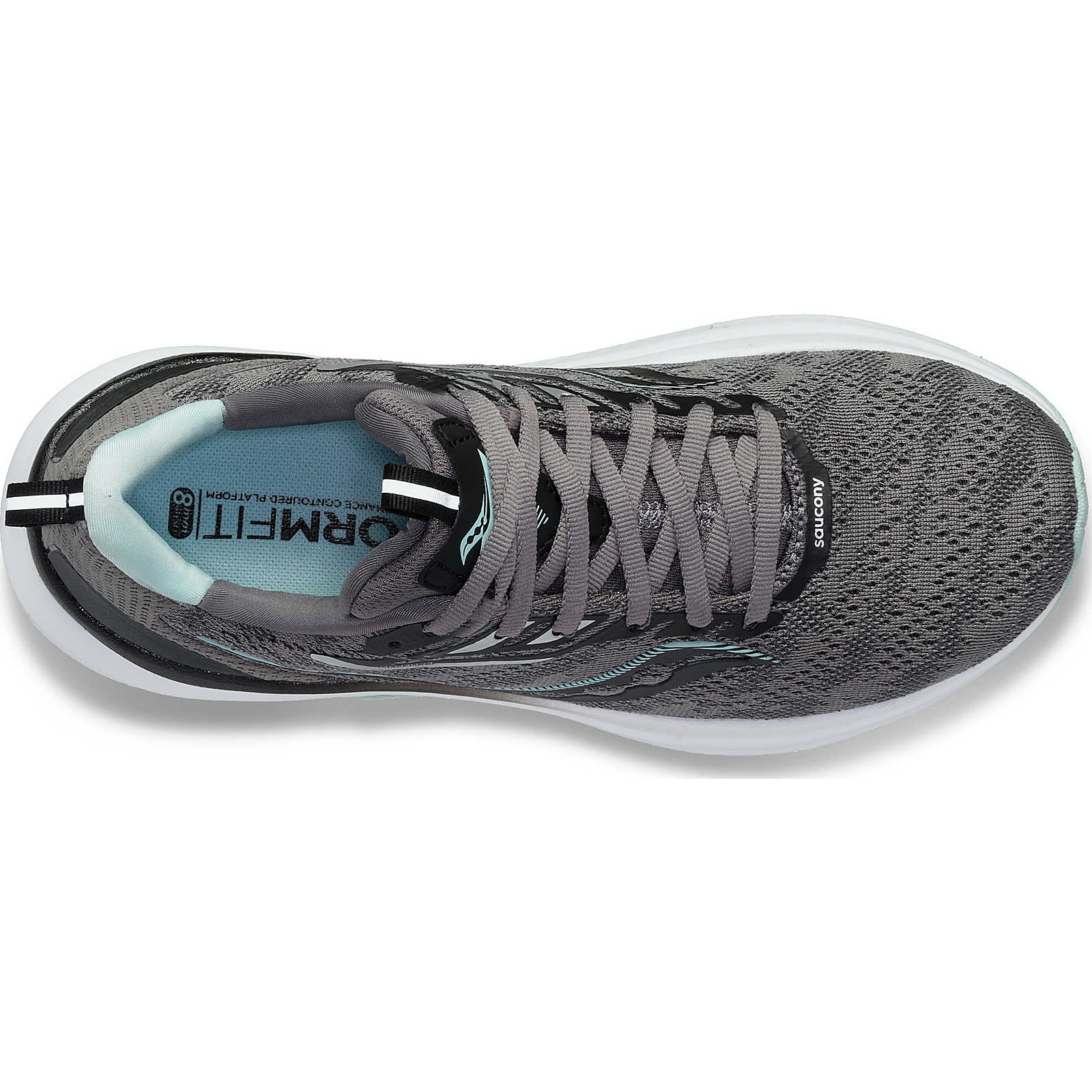 SAUCONY WOMEN'S ECHELON 9 - WIDE D - 20 CHARCOAL/ICE - SIZE 6.0 