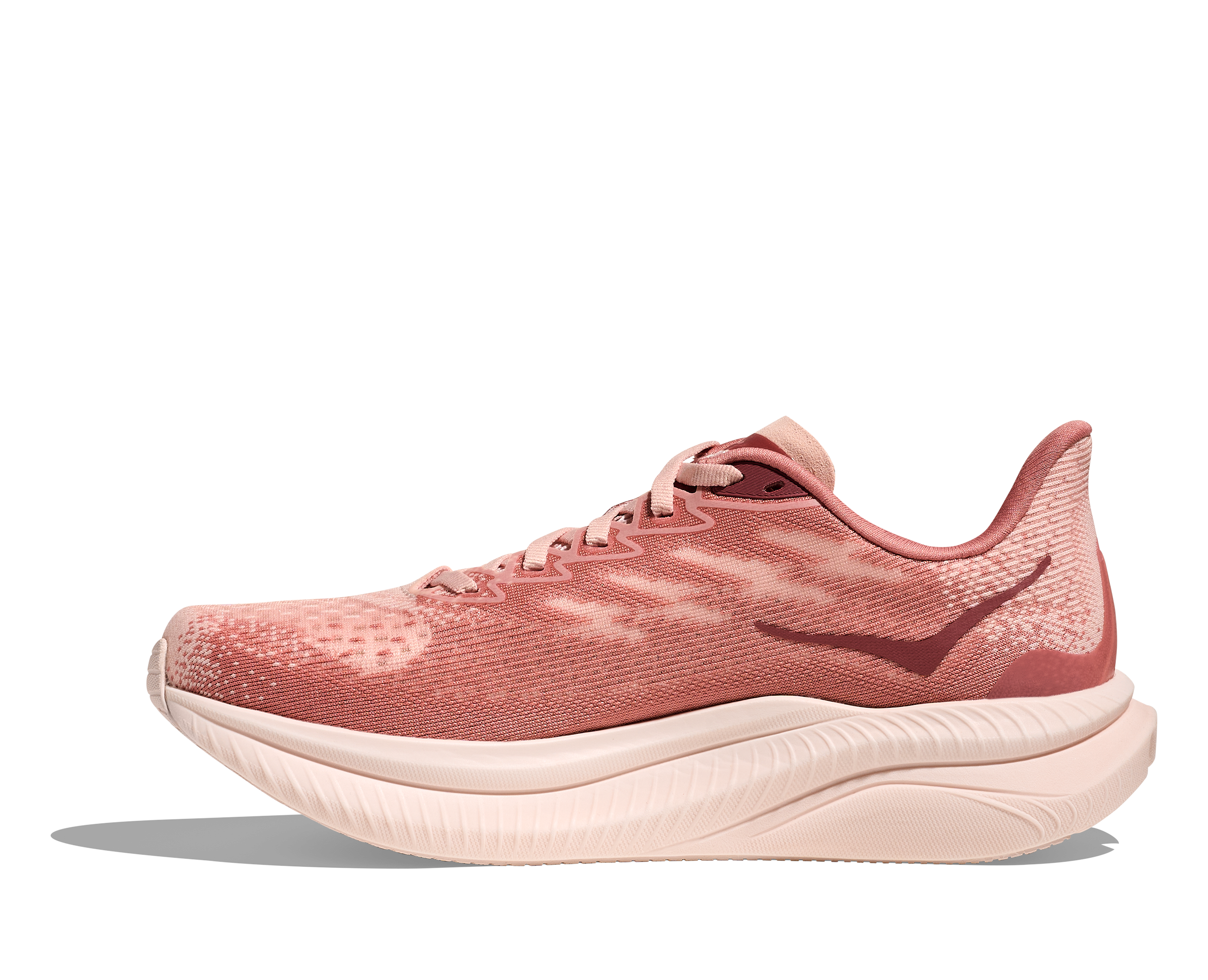HOKA WOMEN'S MACH 6 - B - ROSE LATTE/BLUSH