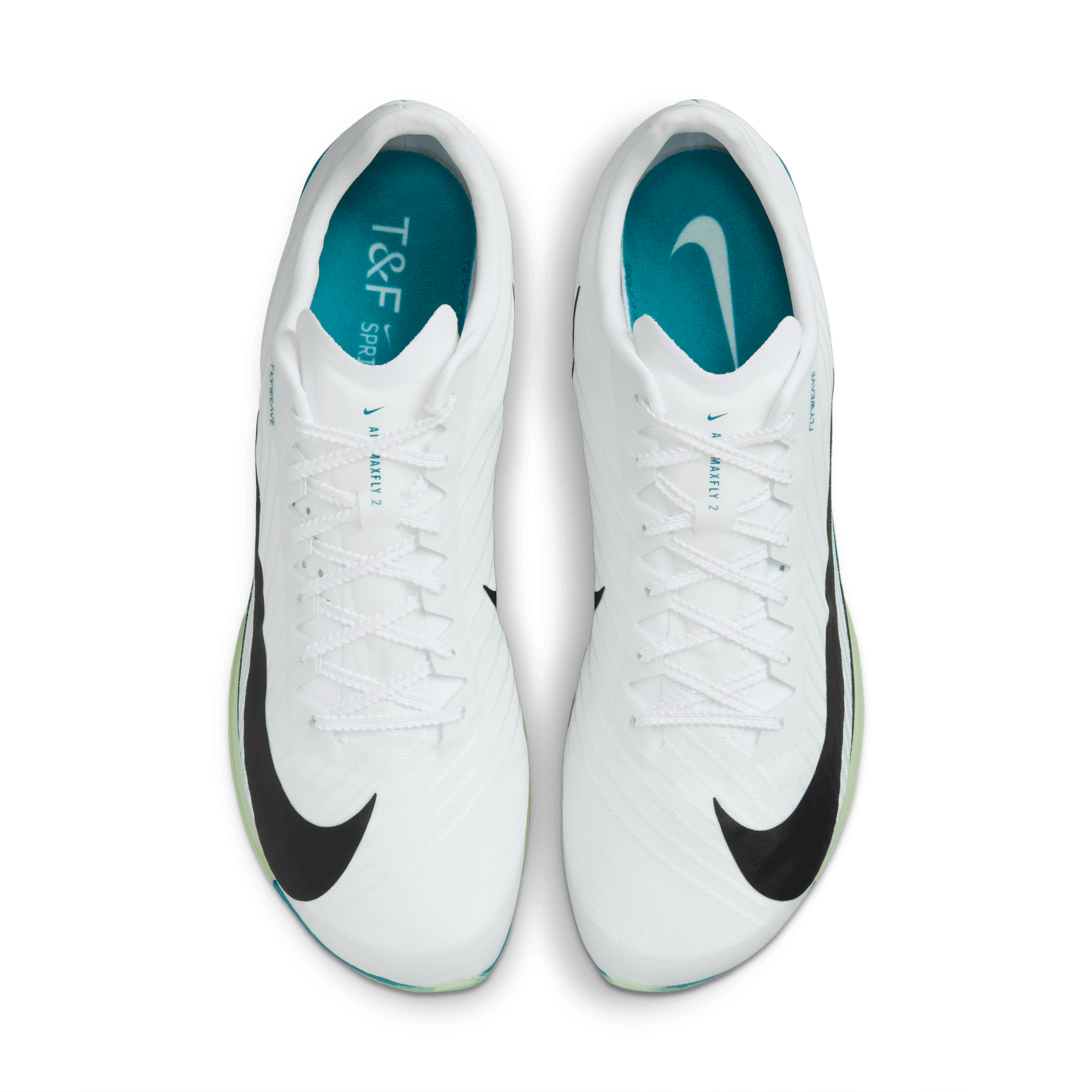 NIKE AIR ZOOM MAXFLY 2 - D - 102 WHITE/BLACK/BRIGHT SPRUCE 