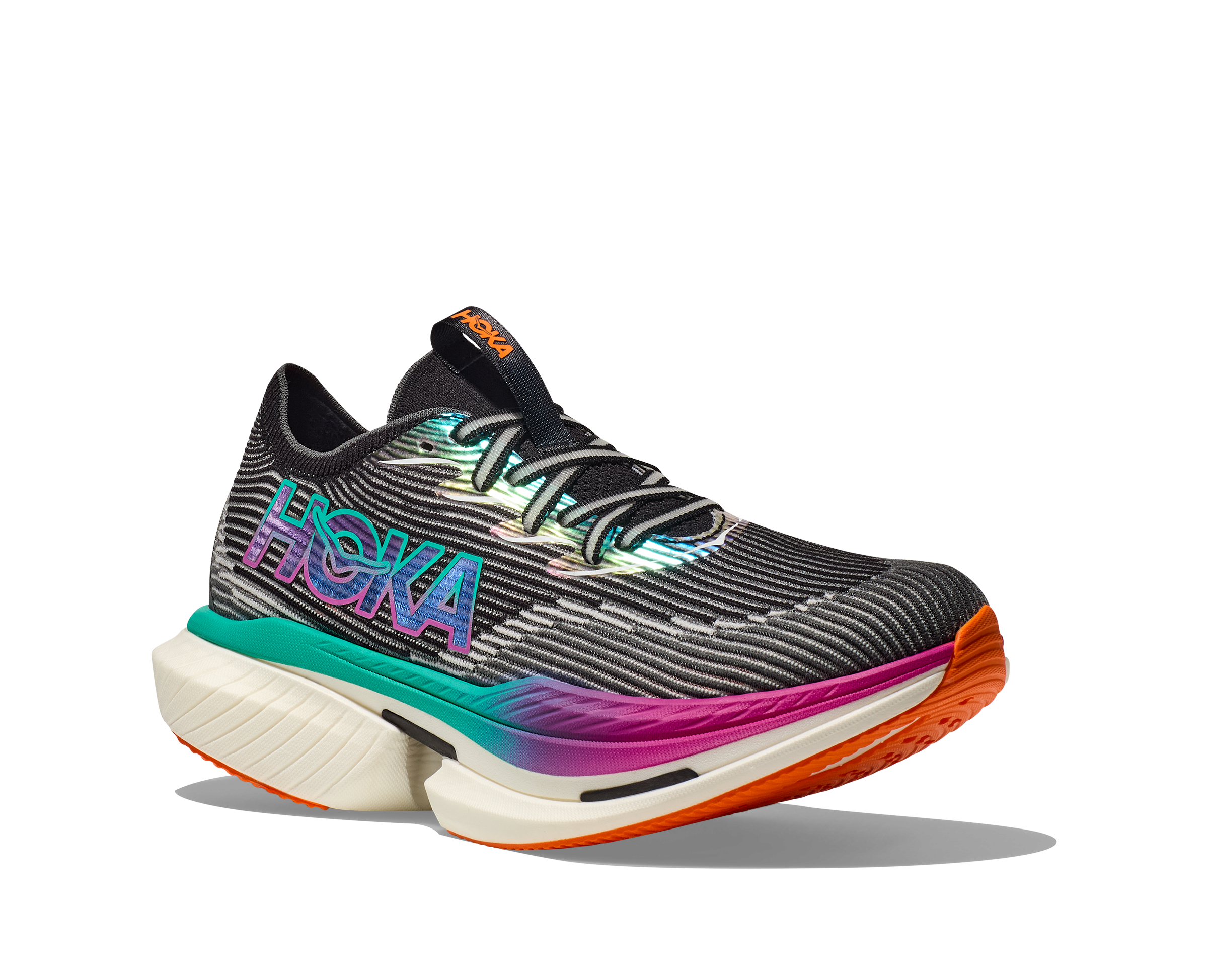 HOKA CIELO X1 - D -BCQ BLACK/ELECTRIC AQUA 