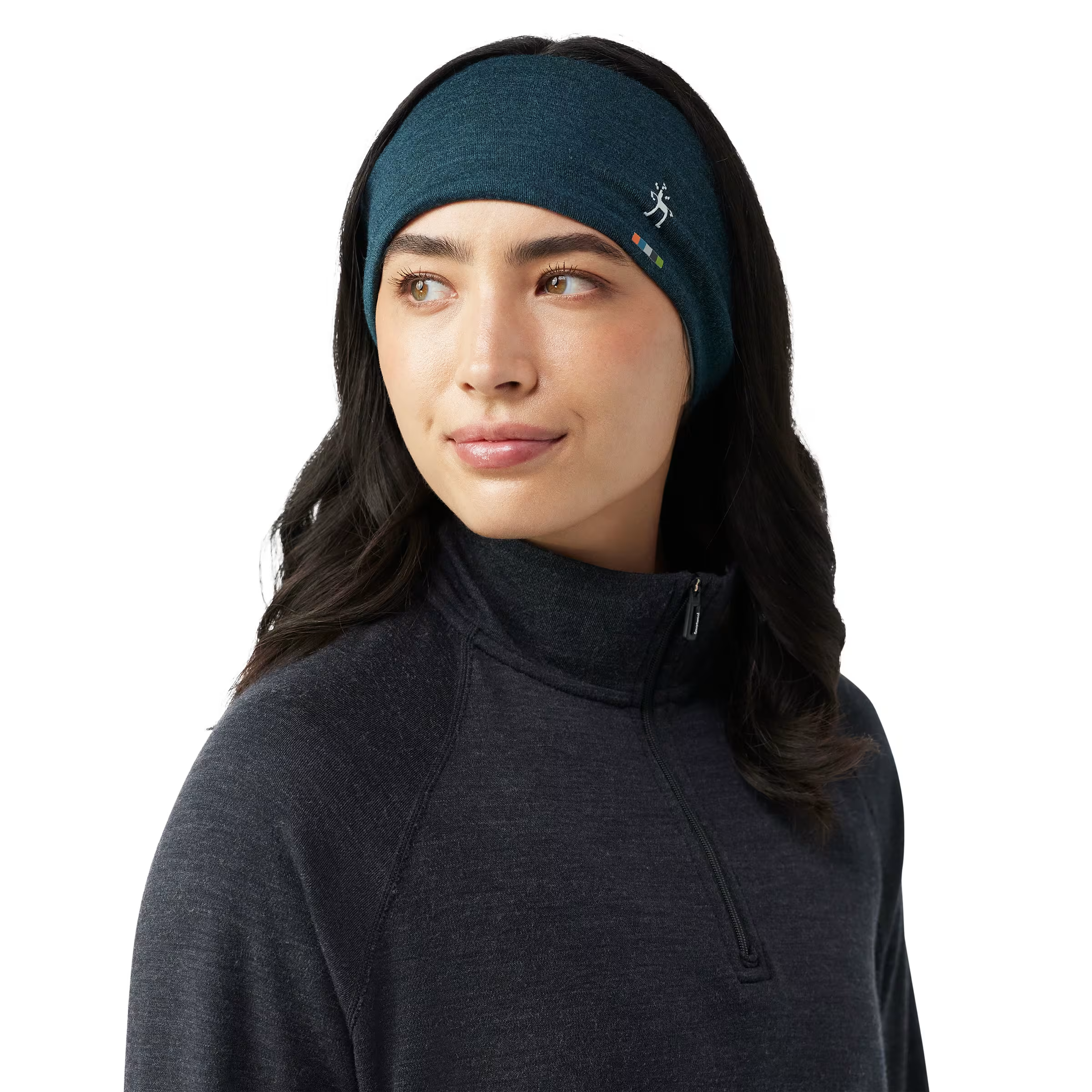 SMARTWOOL THERMAL MERINO REVERSIBLE HEADBAND - G75 TWILIGHT BLUE HEATHER 