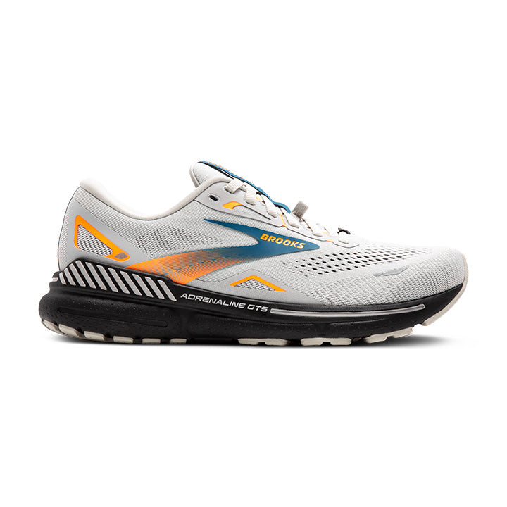 BROOKS MEN'S ADRENALINE 23 GTX - D - 071 OYSTER MUSHROOM/ORANGE/BLUE 7.0