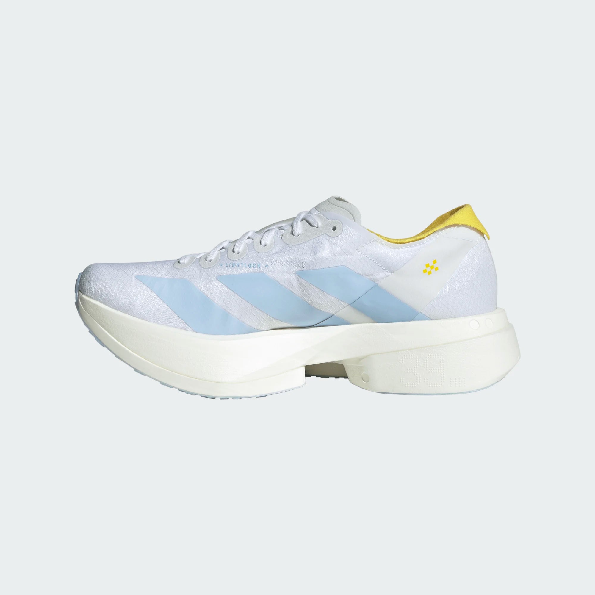 ADIDAS WOMEN'S ADIZERO ADIOS PRO 4 - B - WHITE/BLUE/YELLOW
