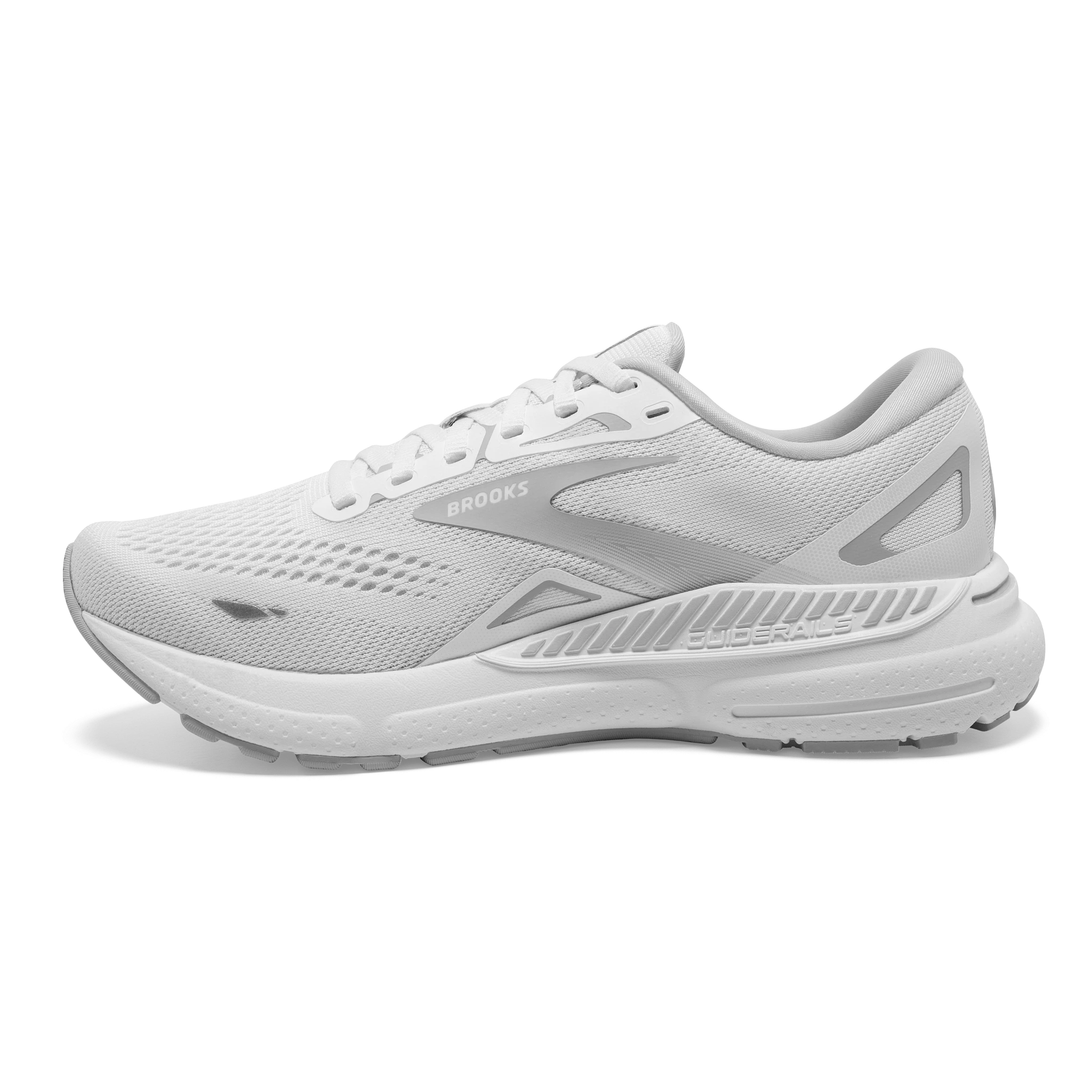 BROOKS WOMEN'S ADRENALINE 23 - B - 104 WHITE/OYSTER/SILVER 