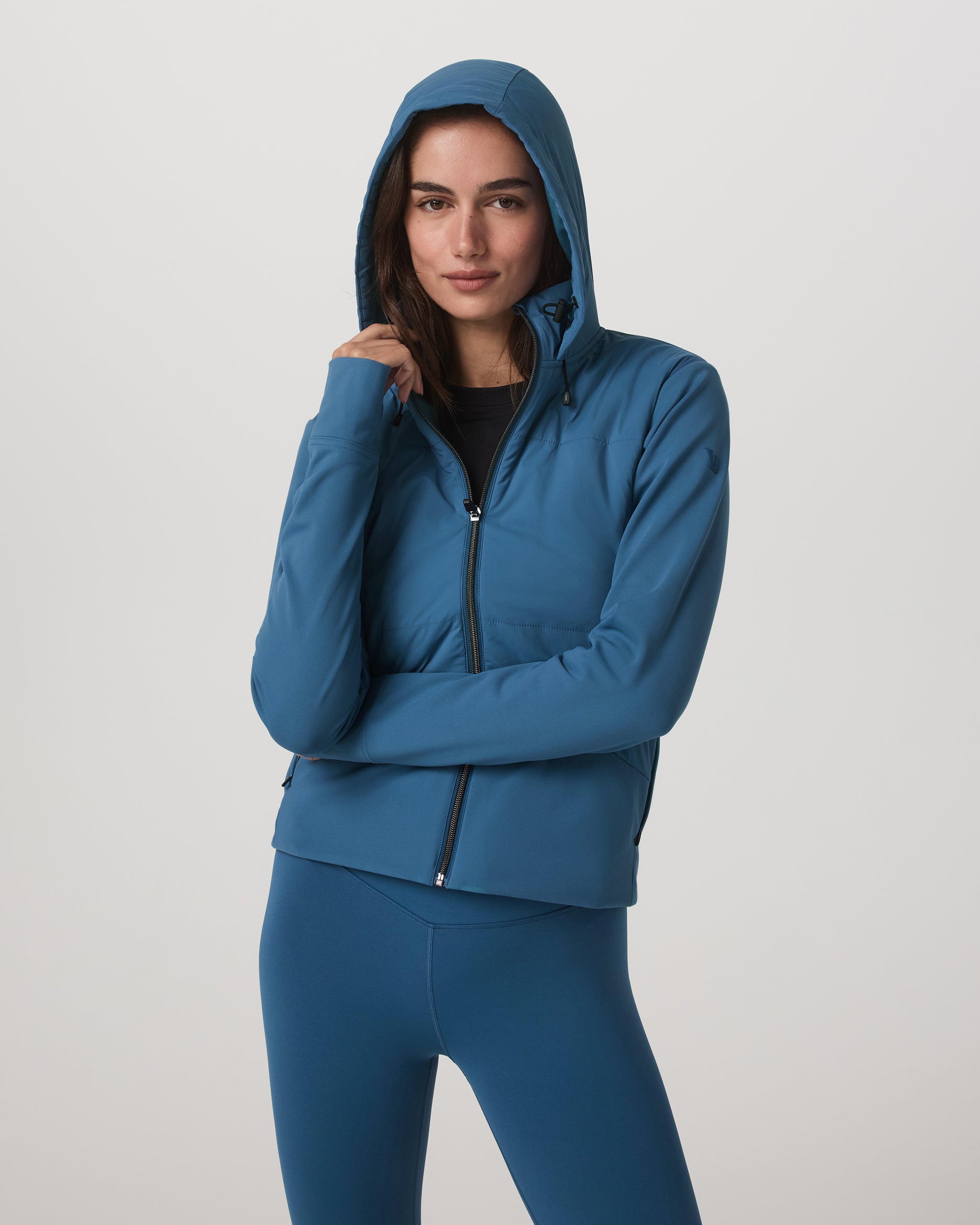 VUORI WOMEN'S CHILLED OUT FULL ZIP - LAGOON XS