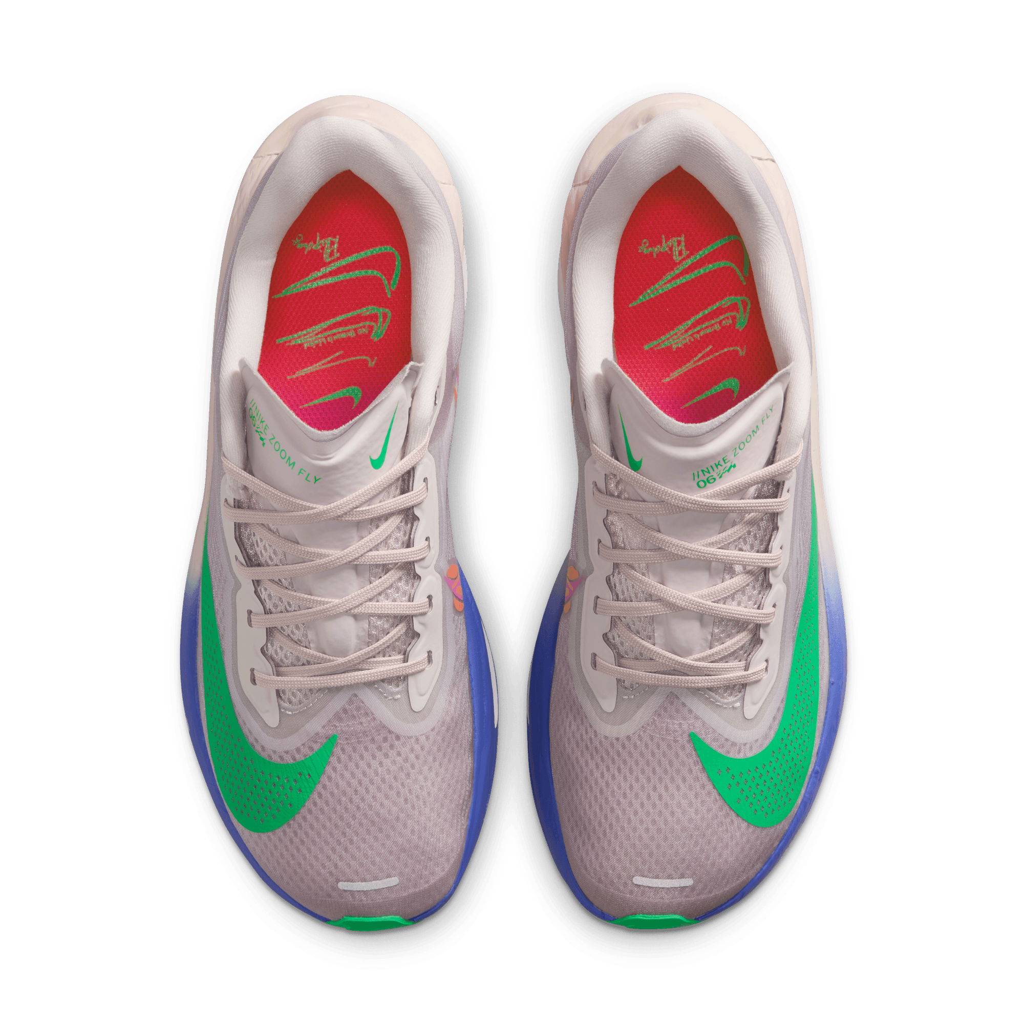 NIKE WOMEN'S ZOOM FLY 6 EK - B - SILT RED/GREEN SHOCK