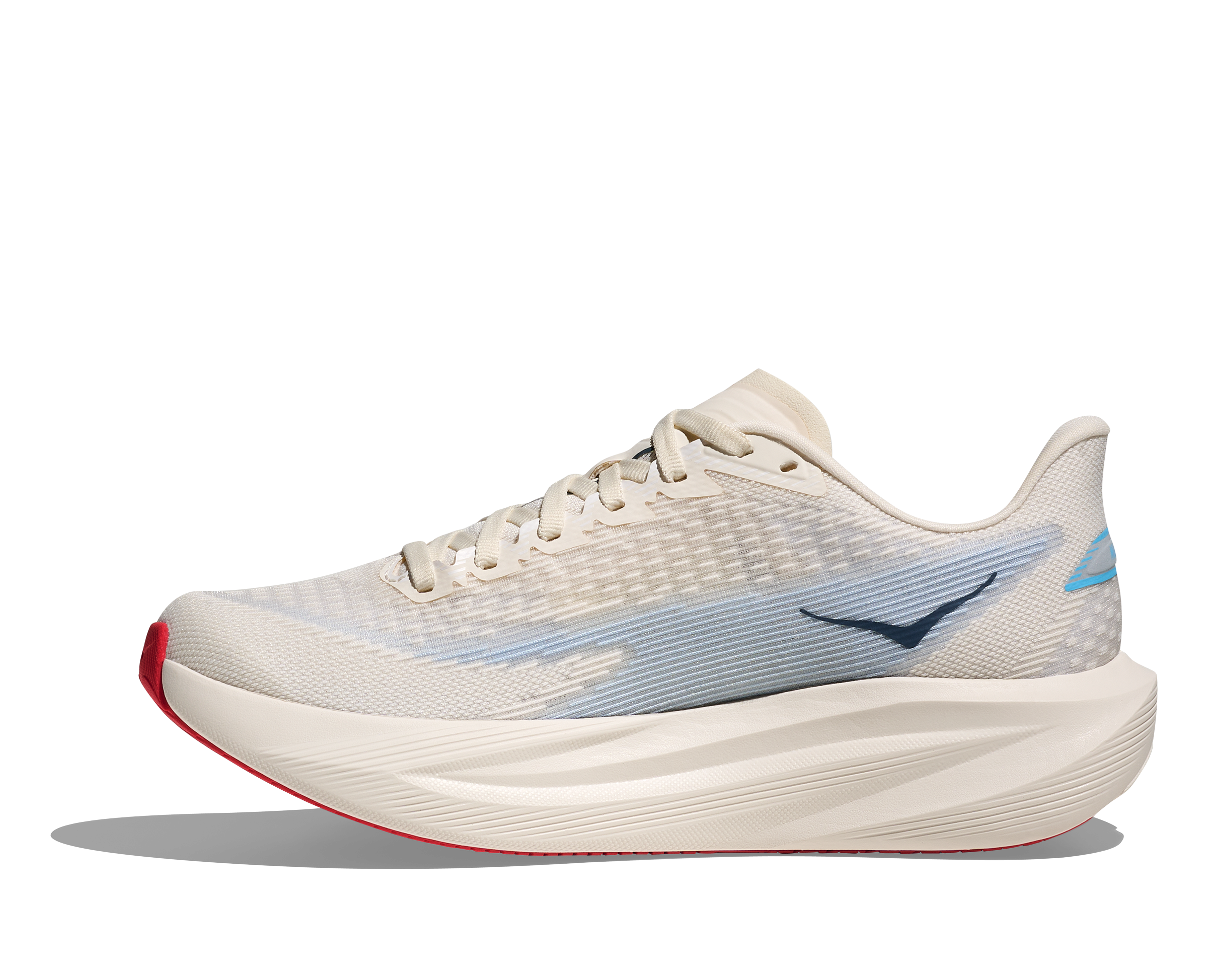 HOKA WOMEN'S MACH 7 - B - ALABASTER/SOARING BLUE