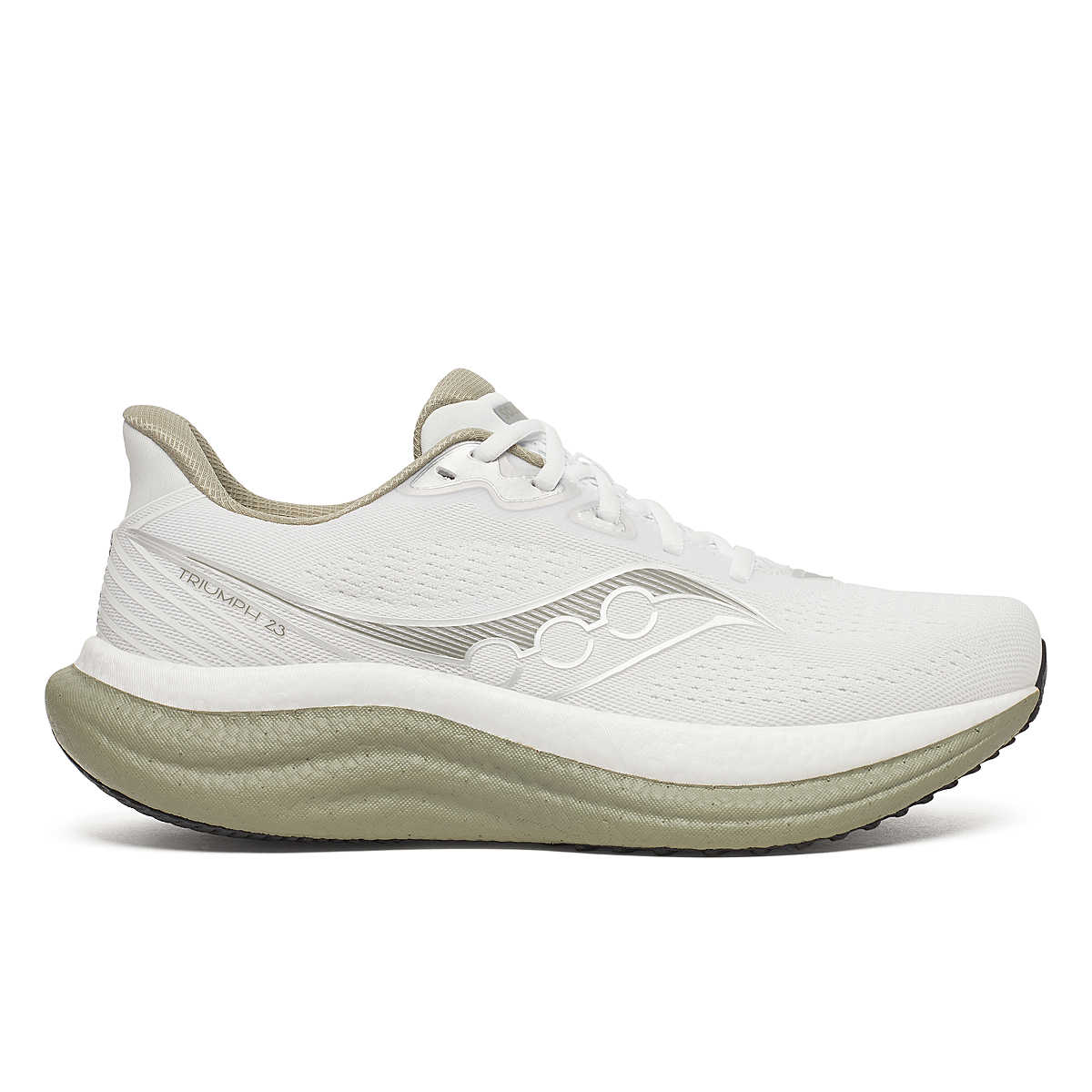 SAUCONY MEN'S TRIUMPH 23 - D - WHITE/LAUREL 7.0