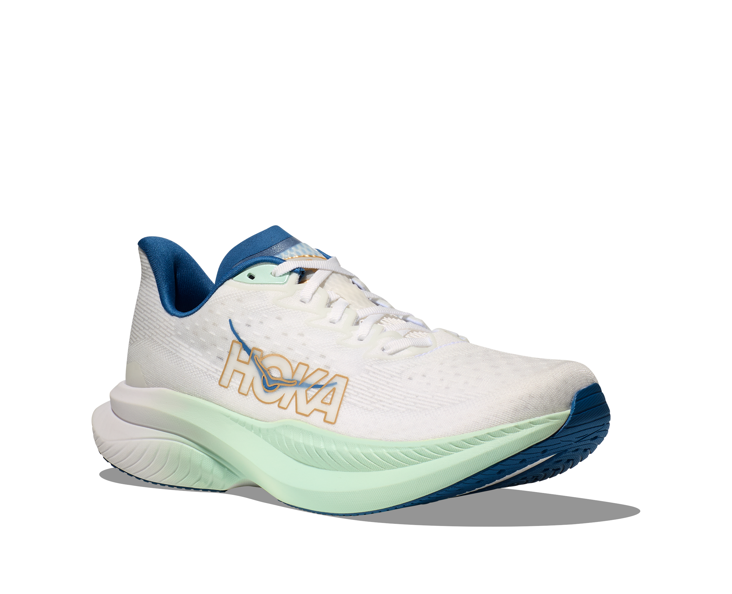 HOKA MEN'S MACH 6 - D - FTG FROST/GOLD 