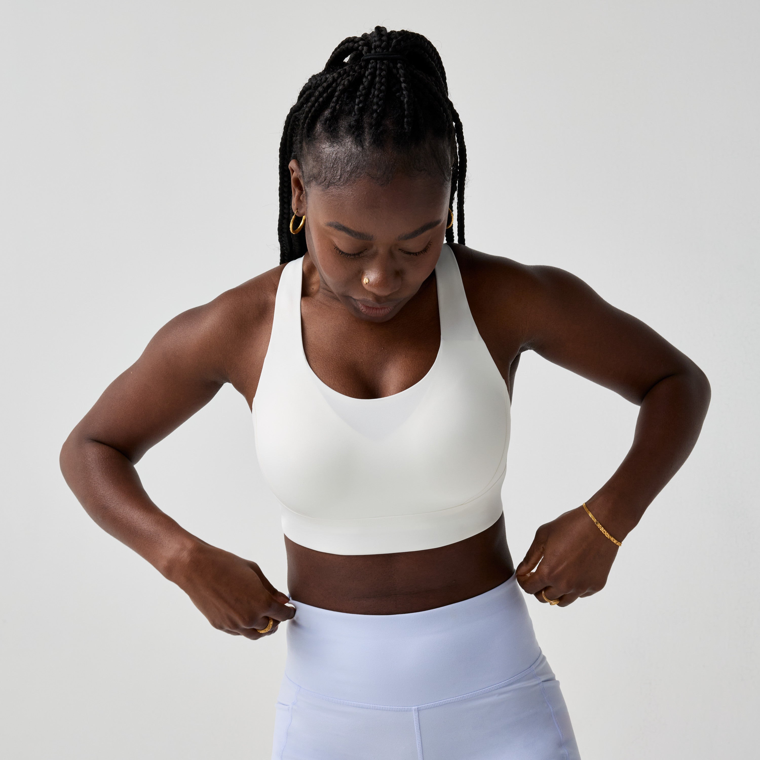 BROOKS LIMITLESS RACERBACK BRA - WHITE 32