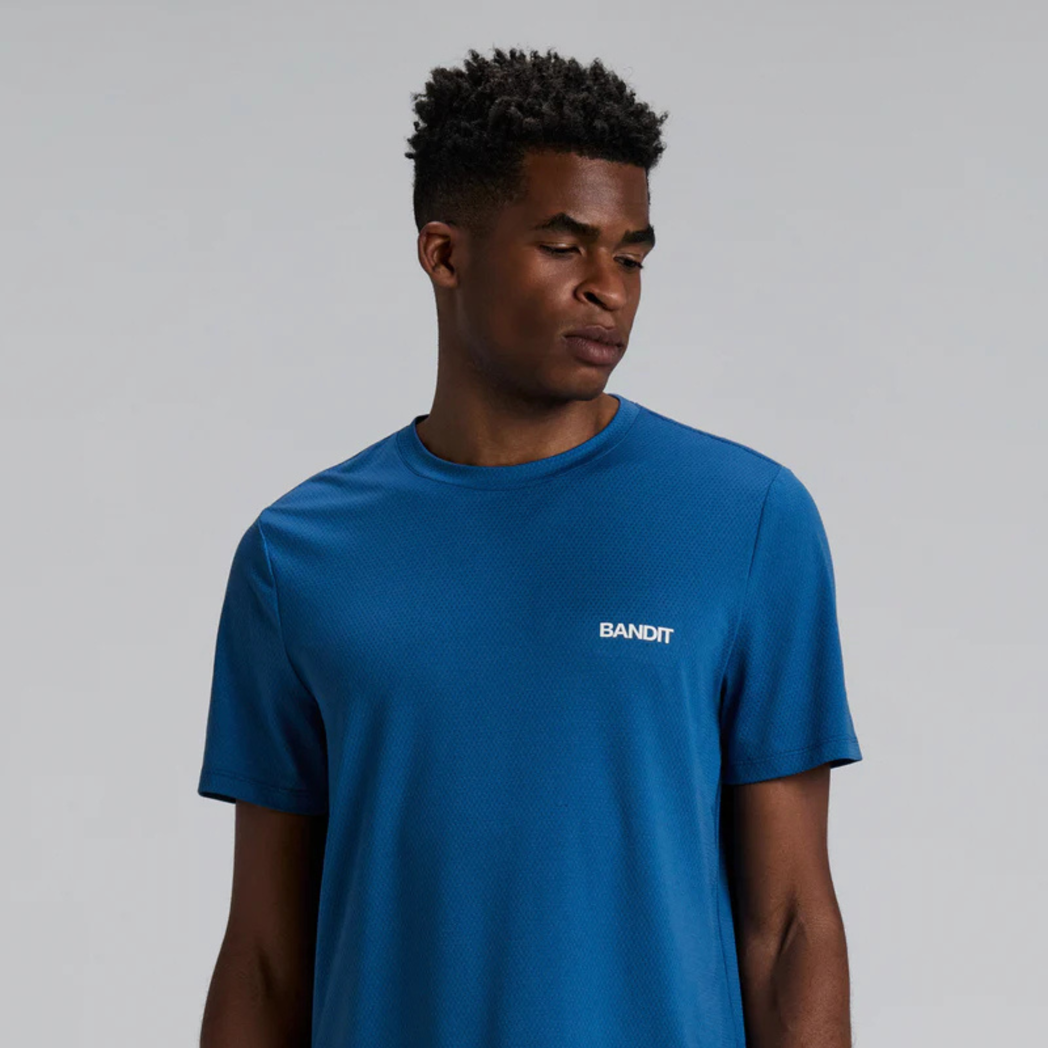 BANDIT MEN'S PERFORMANCE TEE MICROMESH - AEGEAN XS