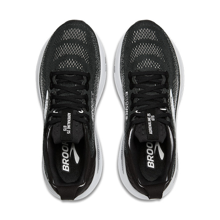 BROOKS WOMEN'S ADRENALINE GTS 25 - B - BLACK/GREY/WHITE