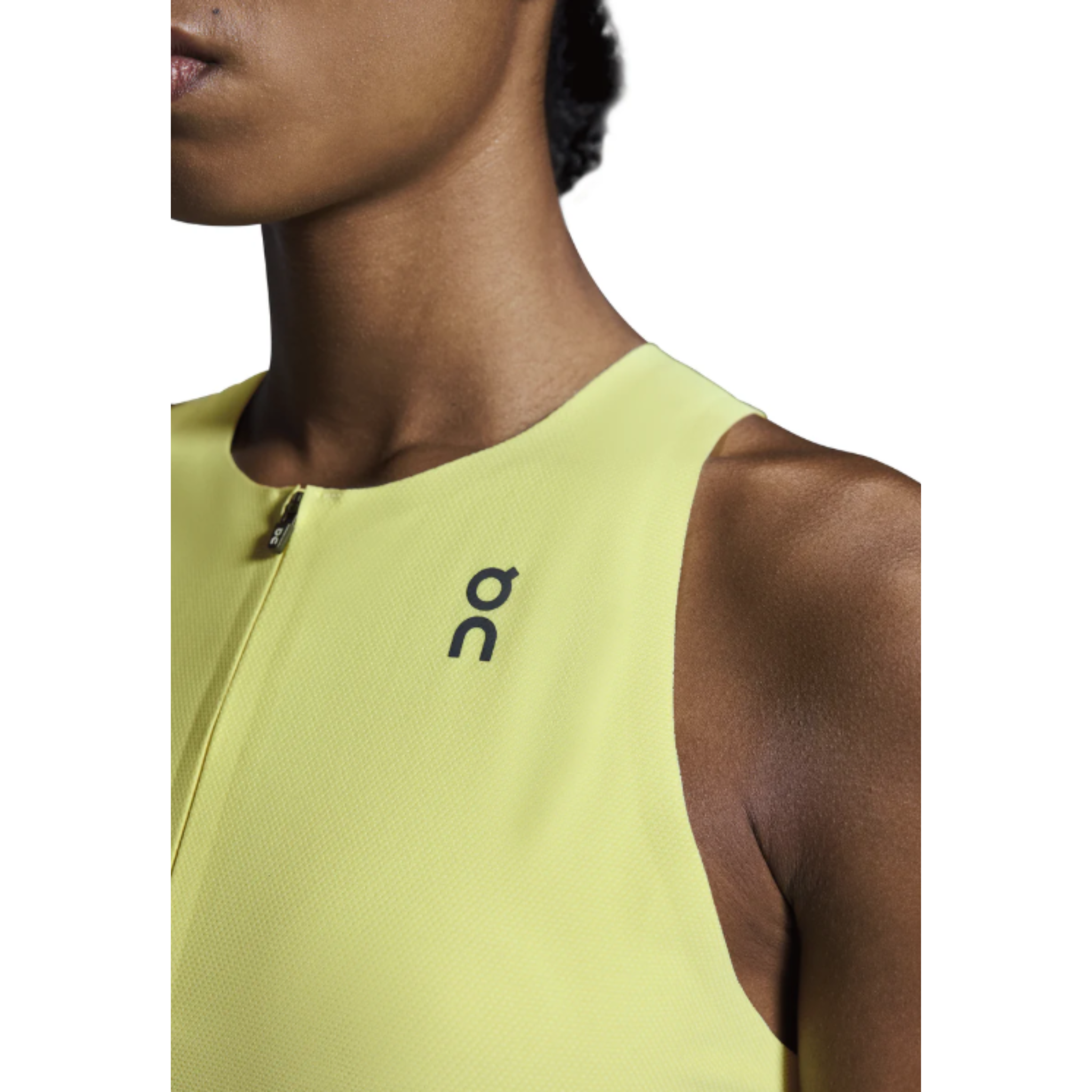 ON RUNNING WOMEN'S RACE CROP - LIME