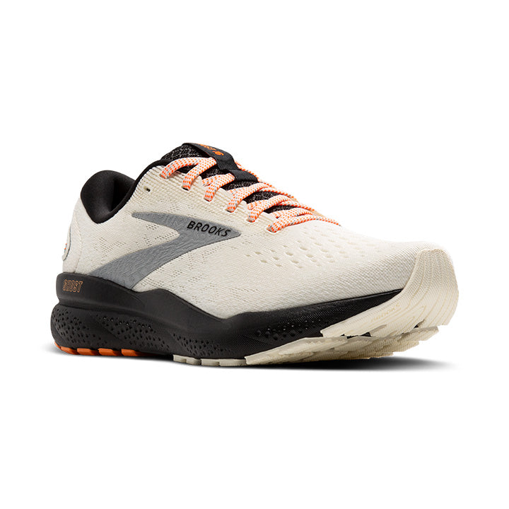 BROOKS MEN'S GHOST 16 - D - 157 ECRU/ORANGE/BLACK 