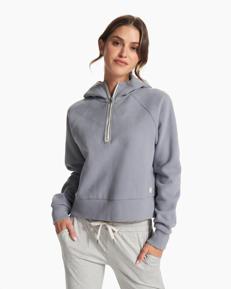 VUORI WOMEN'S RESTORE HALF ZIP HOODIE - FLINT XS