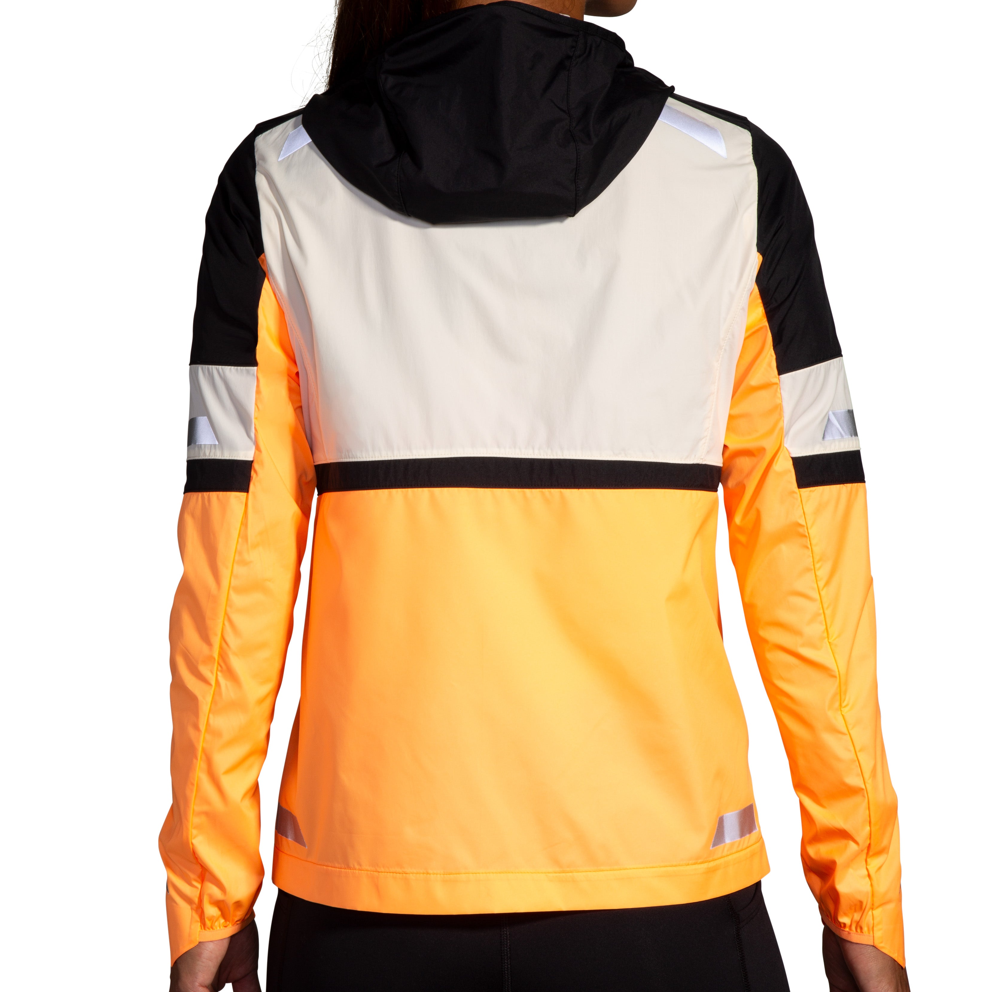 BROOKS WOMEN'S RUN VIS JACKET 2.0 - 167 ECRU/FLUORO 