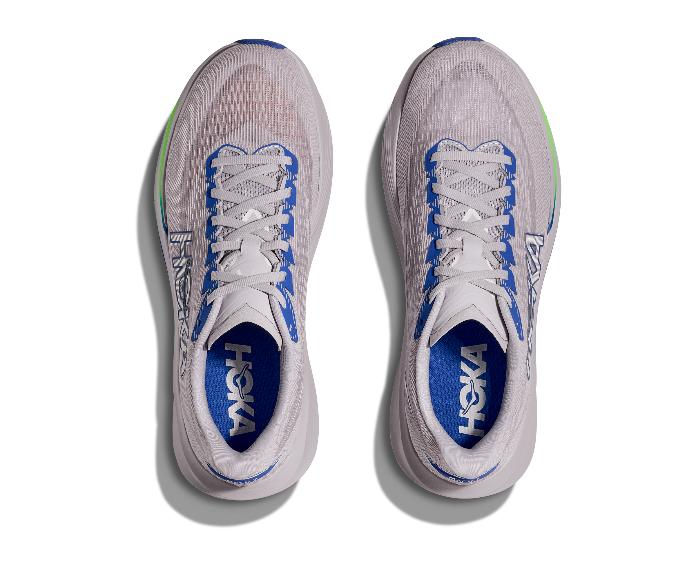 HOKA MEN'S MACH 7 - D - ASH GREY/COBALT BLUE