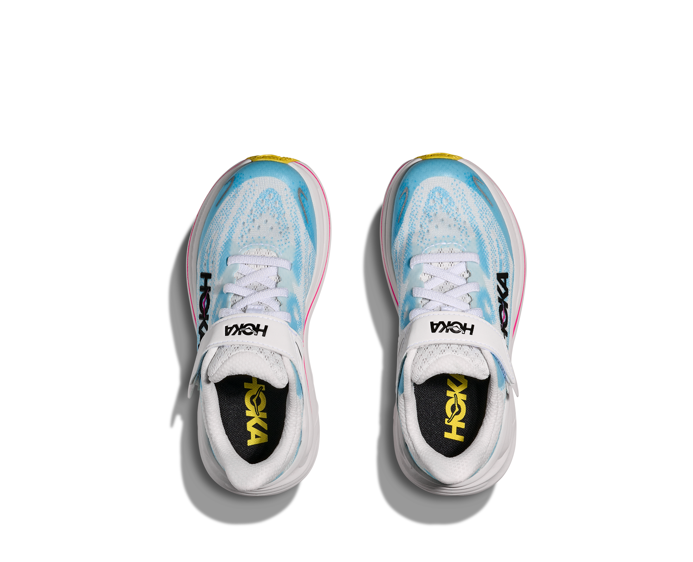 HOKA KID'S CLIFTON 10 LITTLE KIDS - FROST/SOARING BLUE