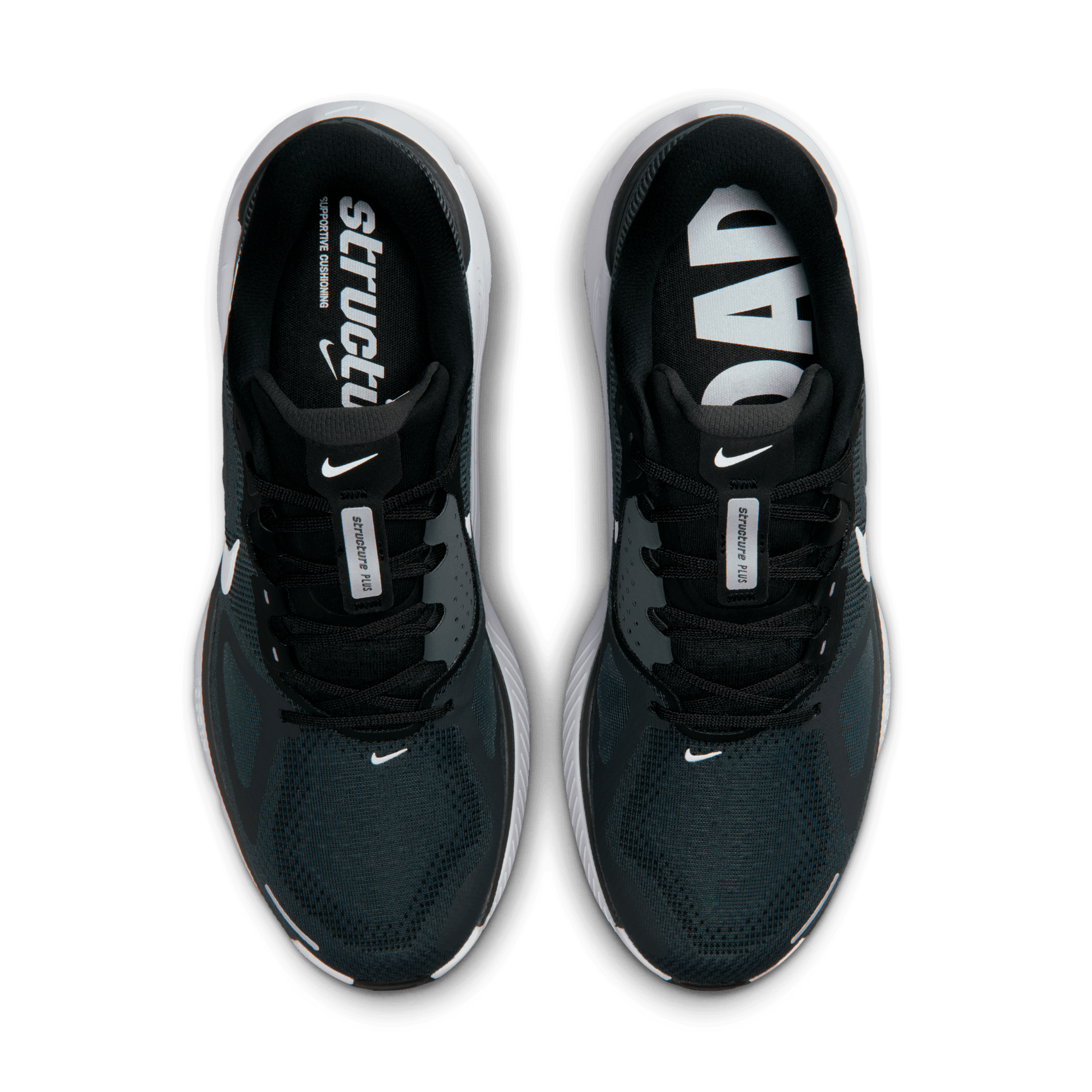 NIKE MEN'S STRUCTURE PLUS - D - BLACK/WHITE