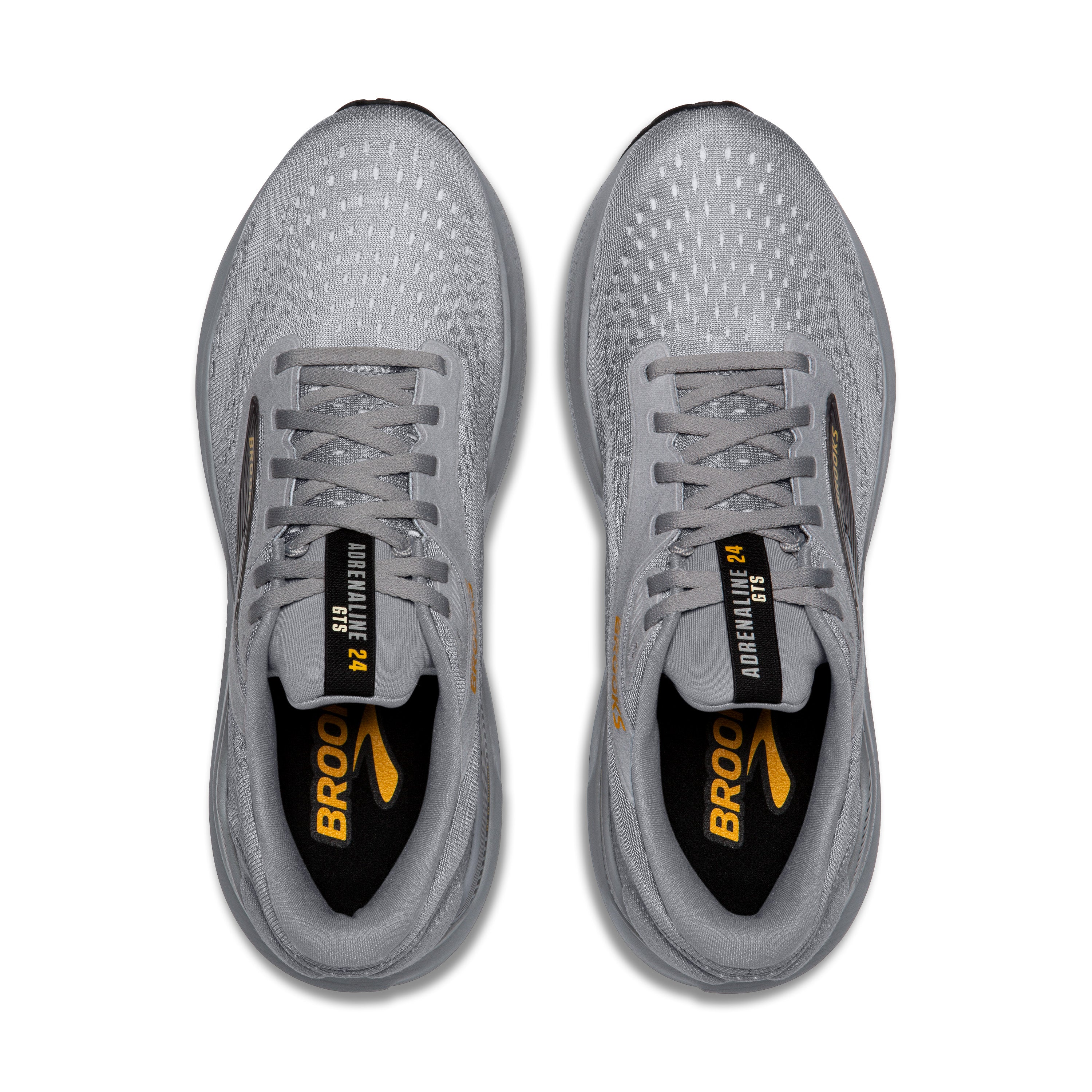 BROOKS MEN'S ADRENALINE GTS 24 - WIDE 2E - 084 ALLOY/WHITE - SIZE 10.5