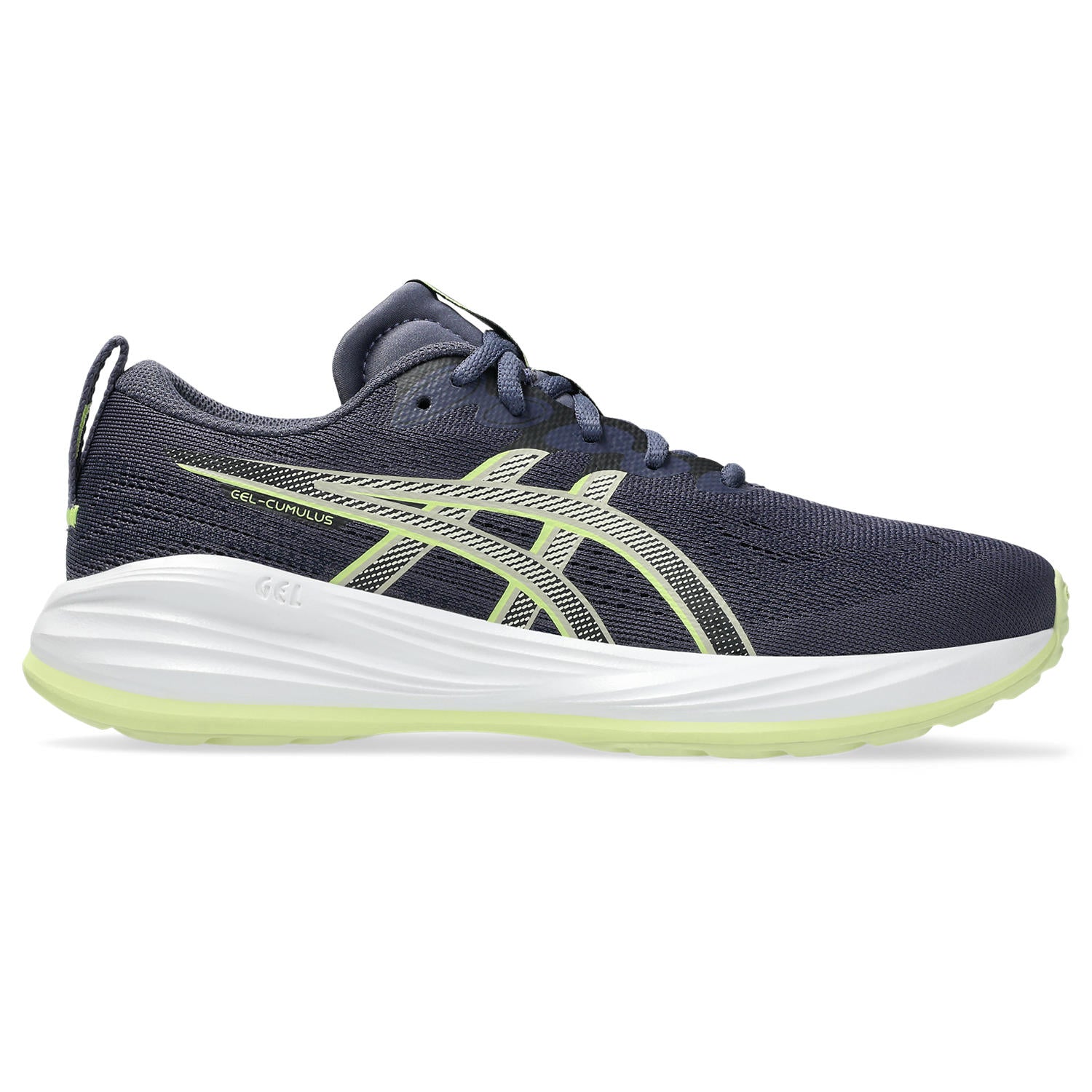 ASICS KID'S CUMULUS 27 GRADE SCHOOL - INDIGO FOG/LUCID YELLOW 1.0