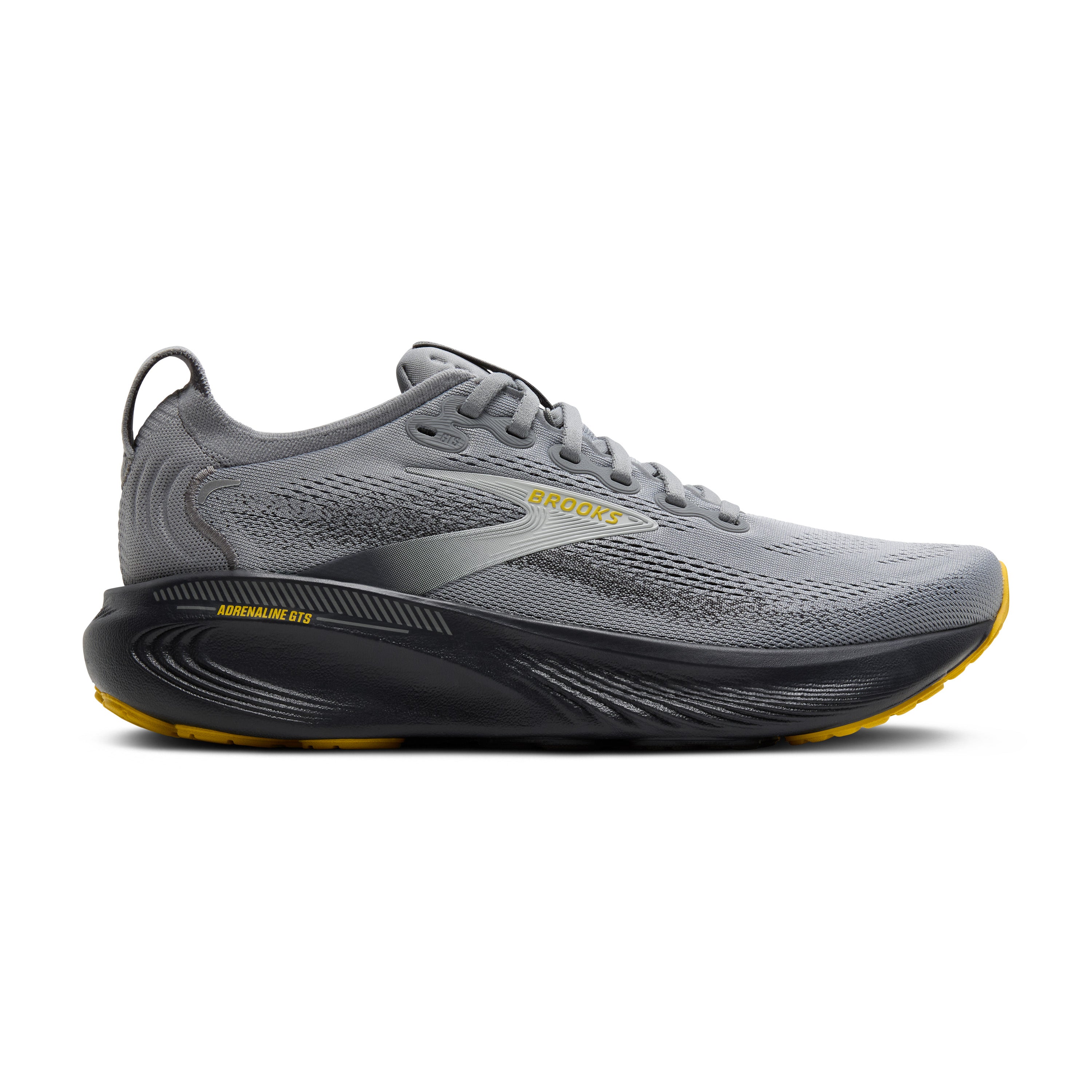 BROOKS MEN'S ADRENALINE GTS 25 - X-WIDE 4E - PRIMER GREY/EBONY/JASMIN - SIZE 8.0