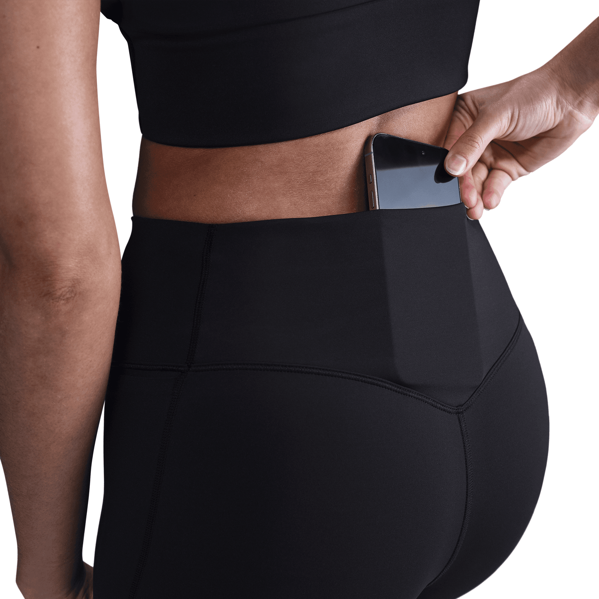 NIKE WOMEN'S UNIVERSA HIGH WAISTED 7/8 LEGGINGS - BLACK