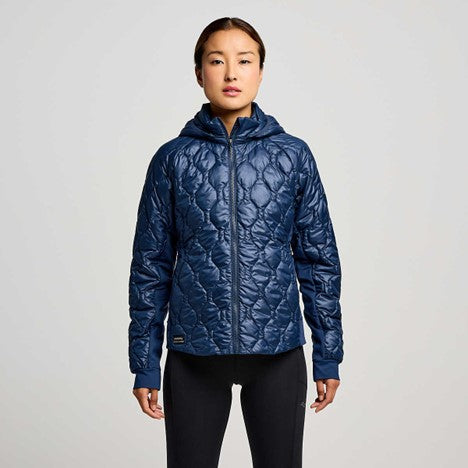 SAUCONY WOMEN'S HURRICANE INSULATED JACKET - NAVY XS