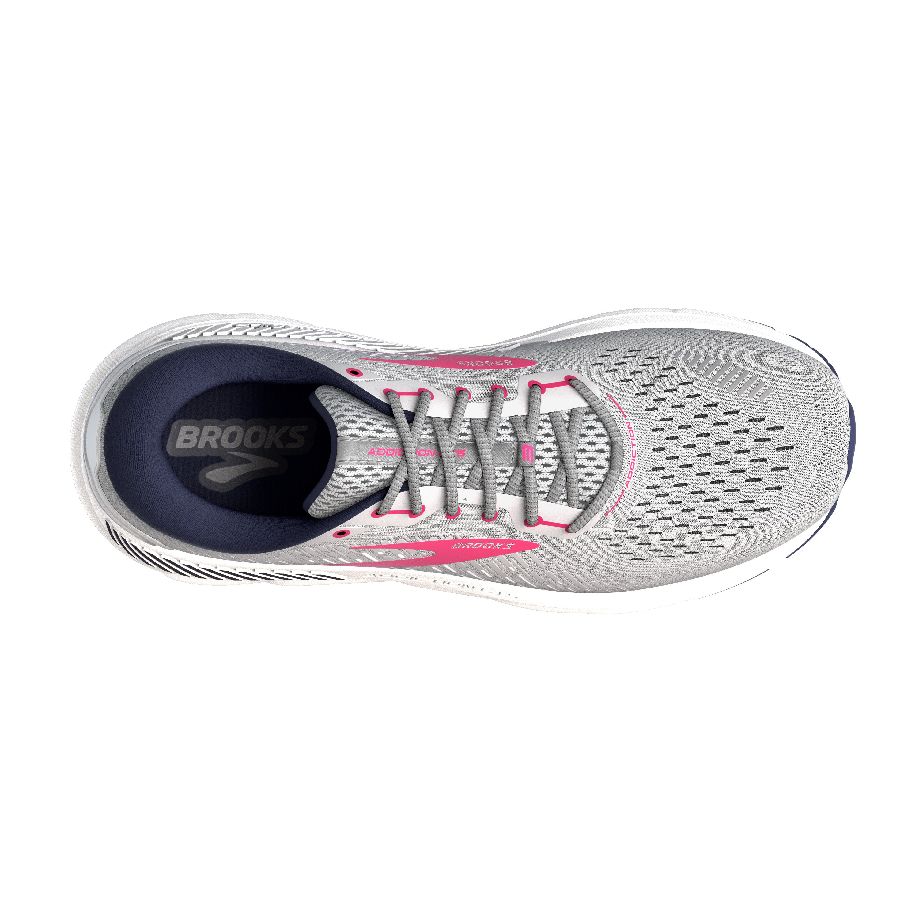 BROOKS WOMEN'S ADDICTION GTS 15 - B - 054 OYSTER/PEACOAT/LILAC ROSE - SIZE 10.0 