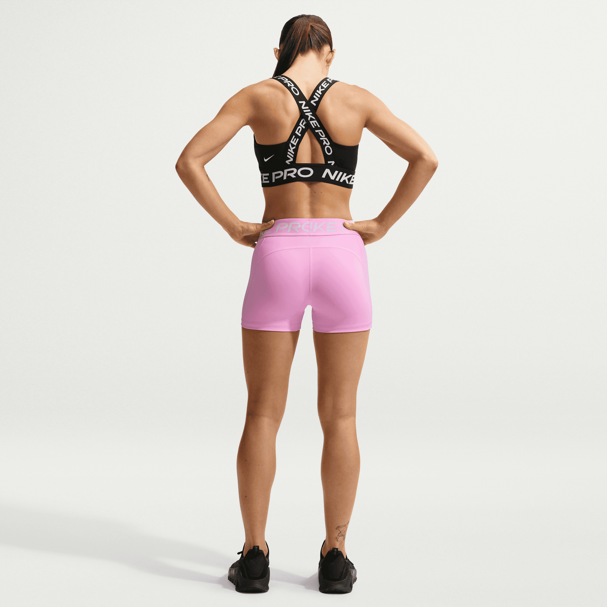 WOMEN'S PRO MID RISE 3IN SHORT - PINK RISE