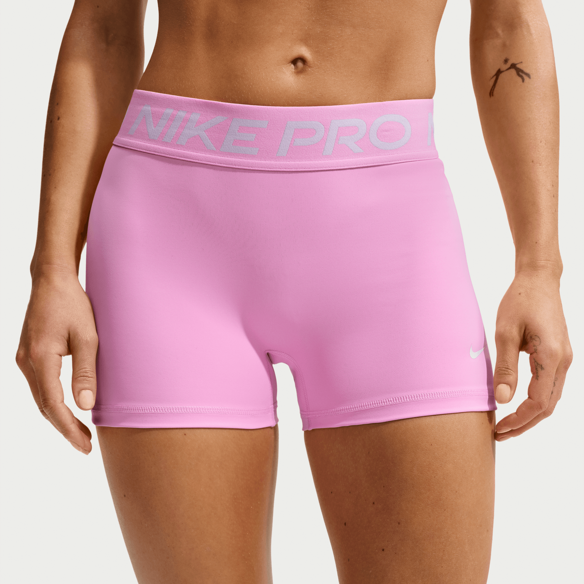 WOMEN'S PRO MID RISE 3IN SHORT - PINK RISE
