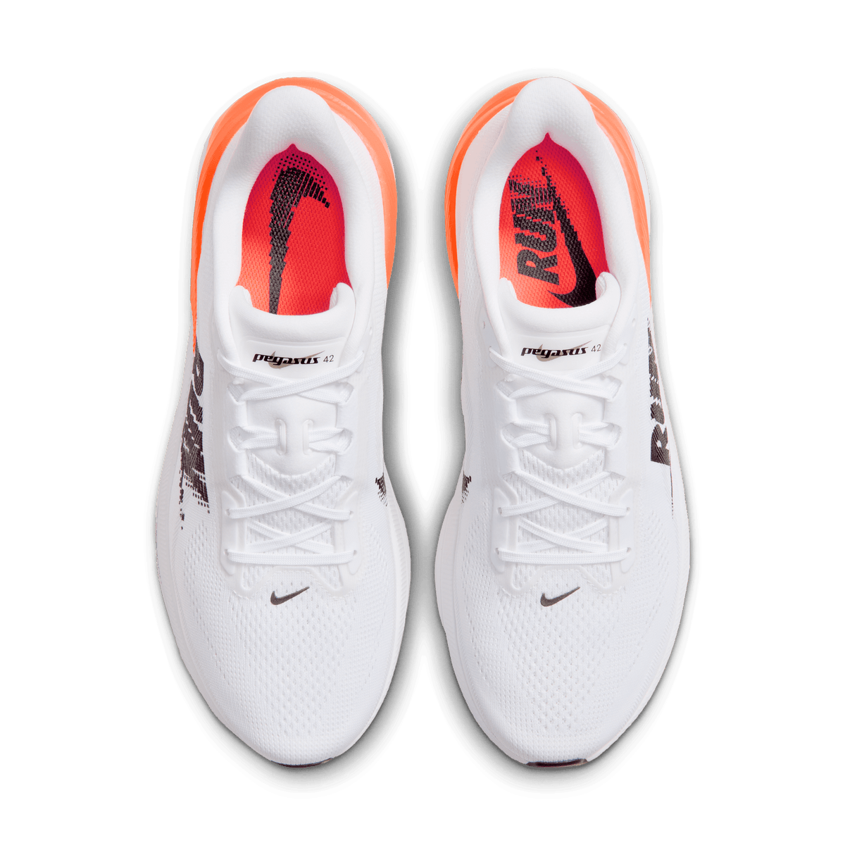 NIKE MEN'S PEGASUS 42 - WHITE/BLACK/TOTAL ORANGE