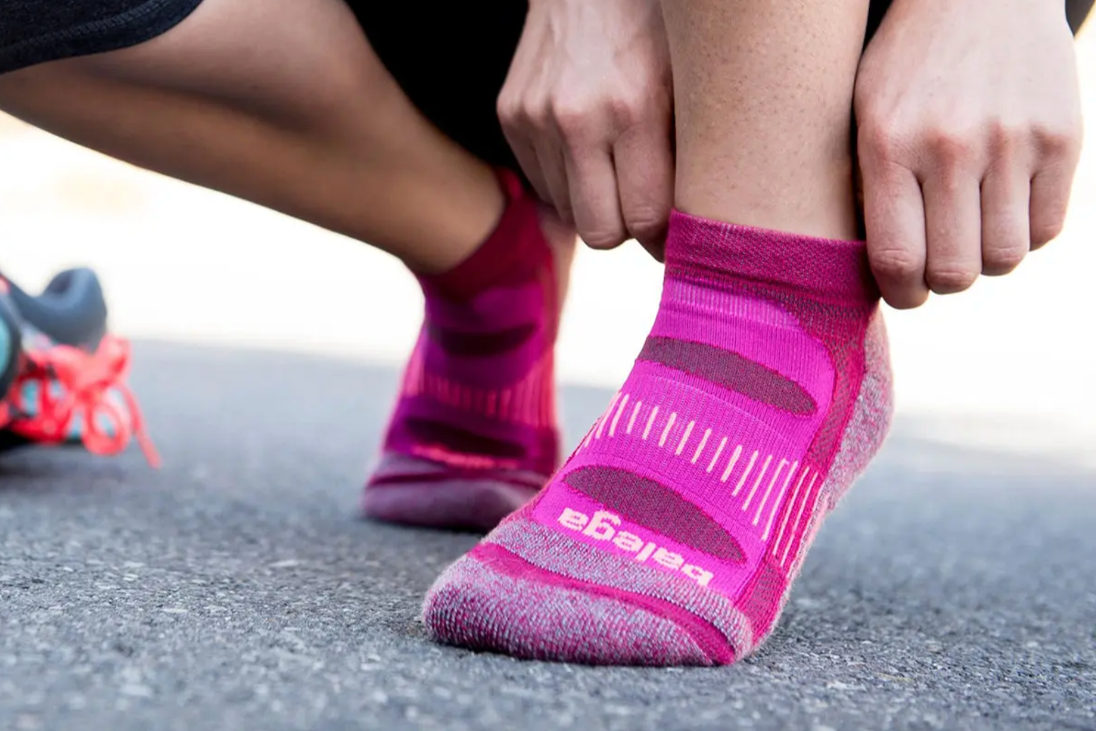 Pink Balega Ultraglide socks