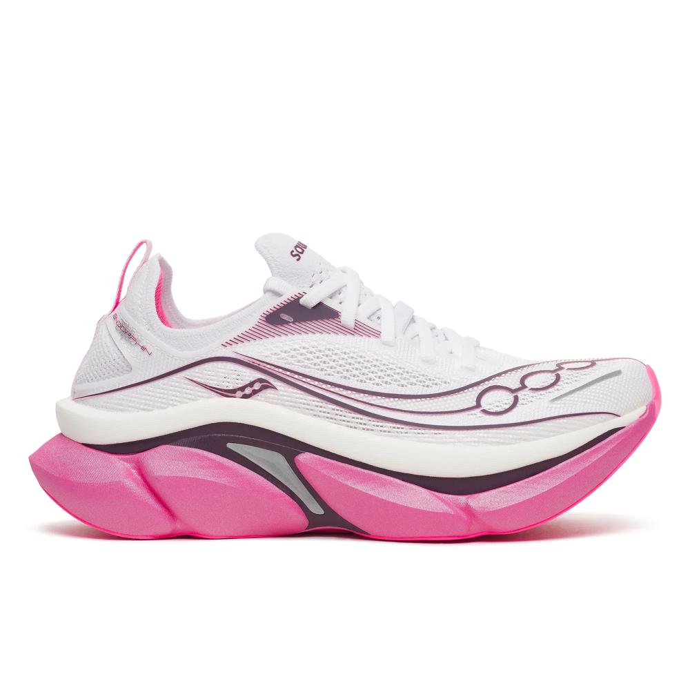 SAUCONY UNISEX ENDORPHIN ELITE 3 - WHITE/EGGPLANT 1024 WHITE/EGGPLANT