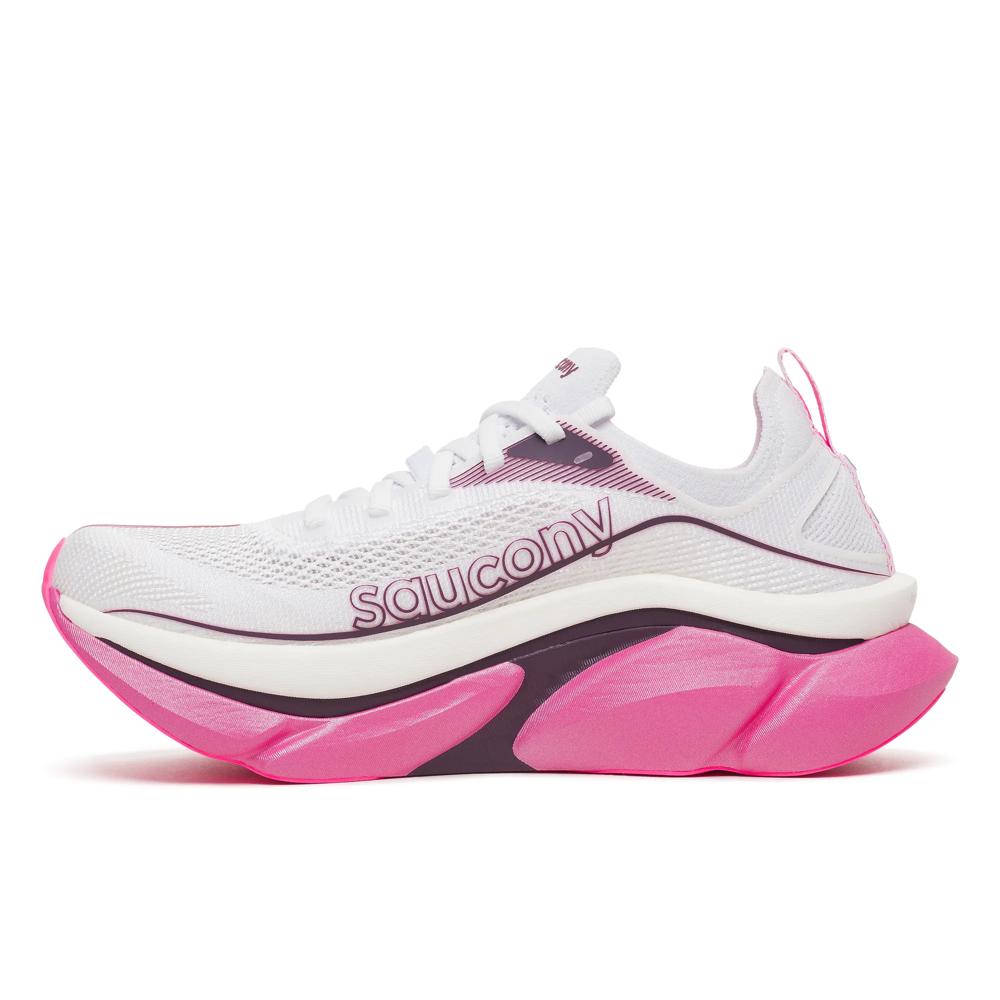 SAUCONY UNISEX ENDORPHIN ELITE 3 - WHITE/EGGPLANT