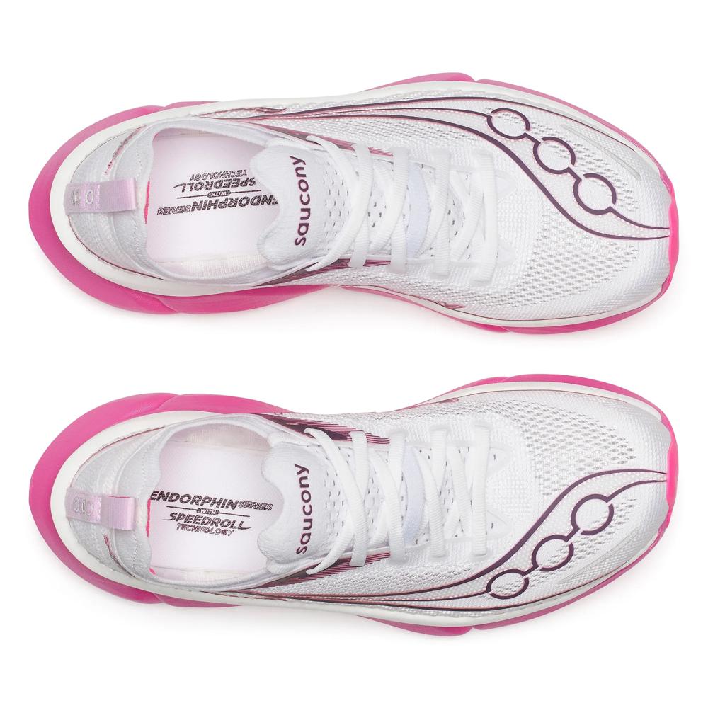 SAUCONY UNISEX ENDORPHIN ELITE 3 - WHITE/EGGPLANT