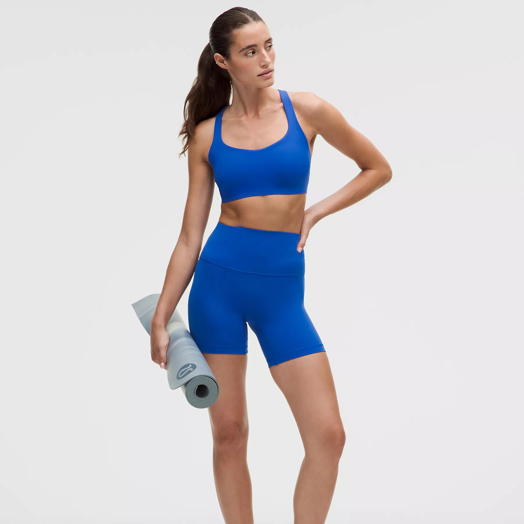 LULULEMON WOMEN'S ALIGN NO LINE HIGH RISE SHORT - BEACH BALL BLUE