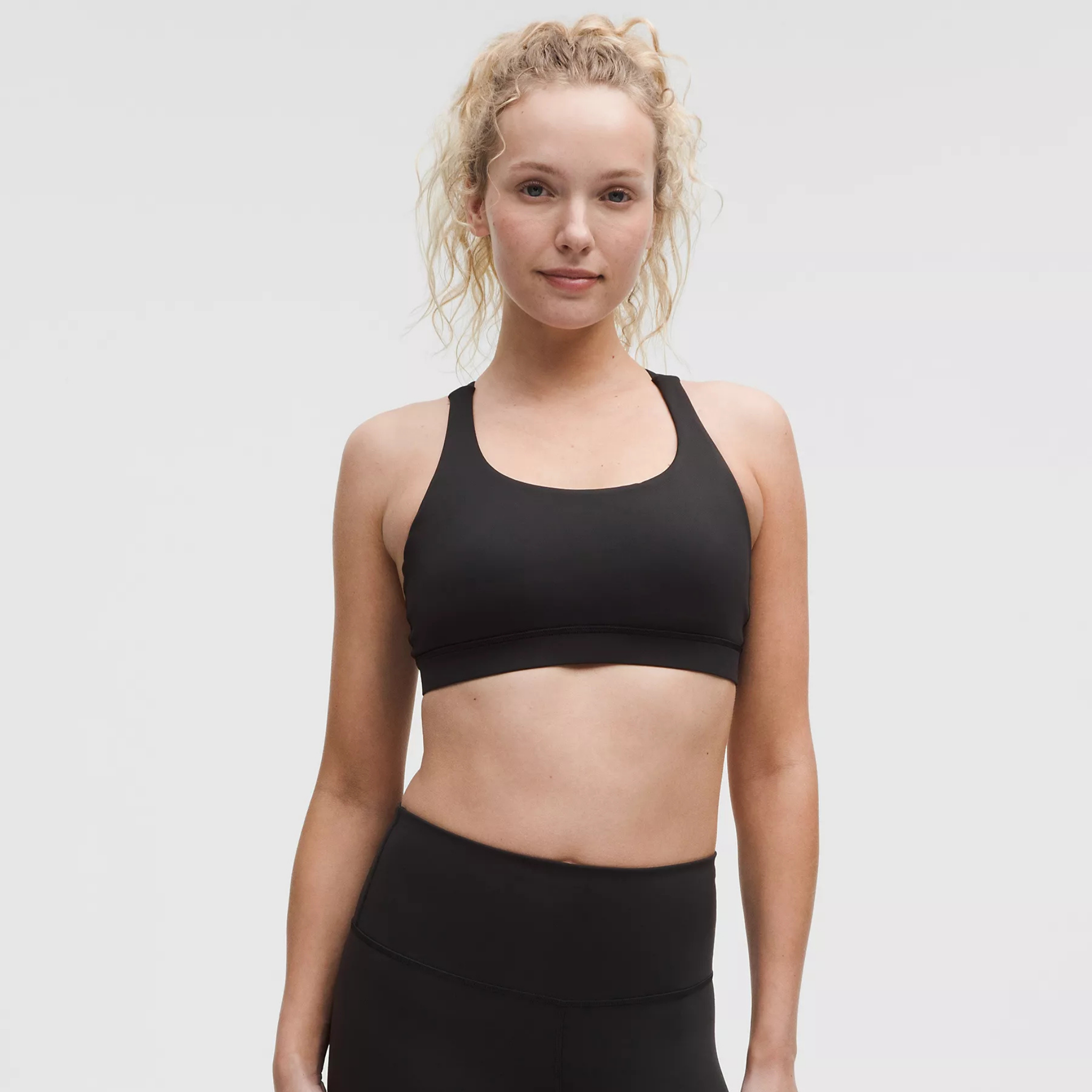 LULULEMON WOMEN'S ENERGY BRA MEDIUM SUPPORT, B-D CUPS - BLACK BLACK