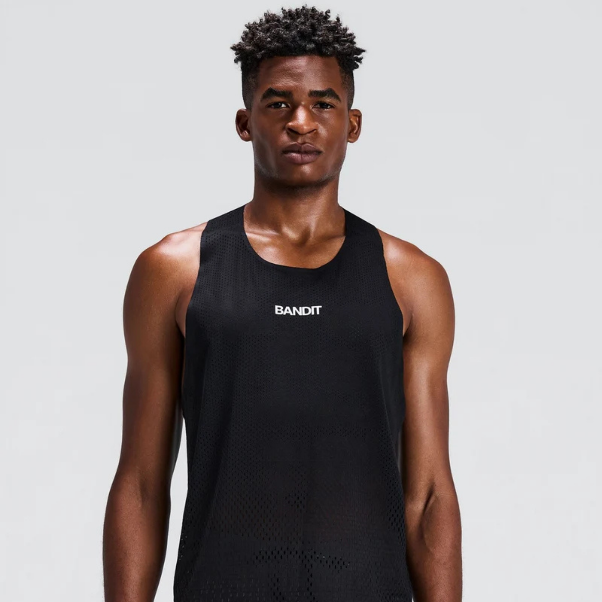 MEN'S SHREDDER SHORTY RACE SINGLET - BLACK